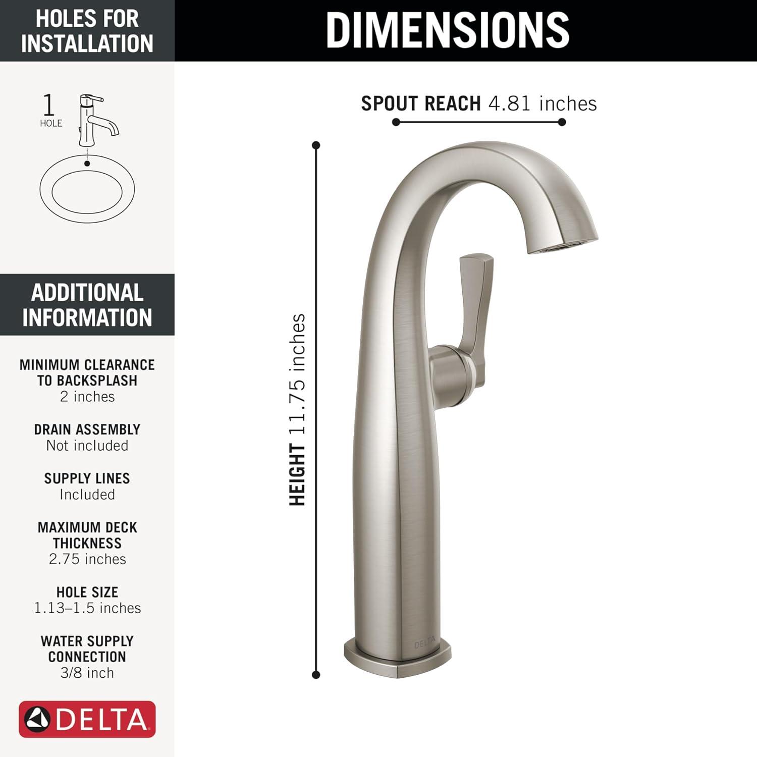 Single Handle Vessel Bathroom Faucet