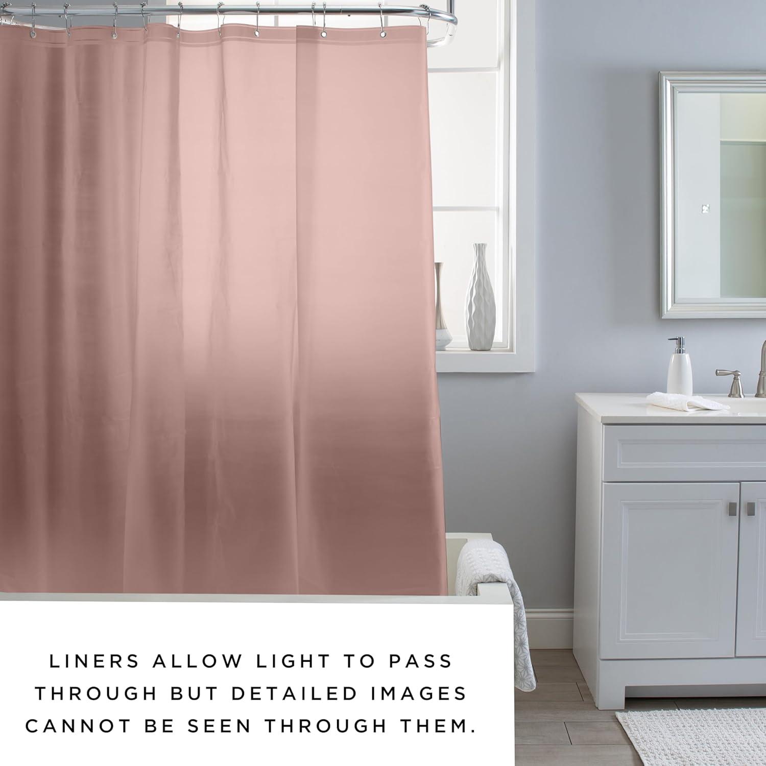 Bath Bliss Shower Liners No Pattern And Not Solid Color Liner (Set of 2)