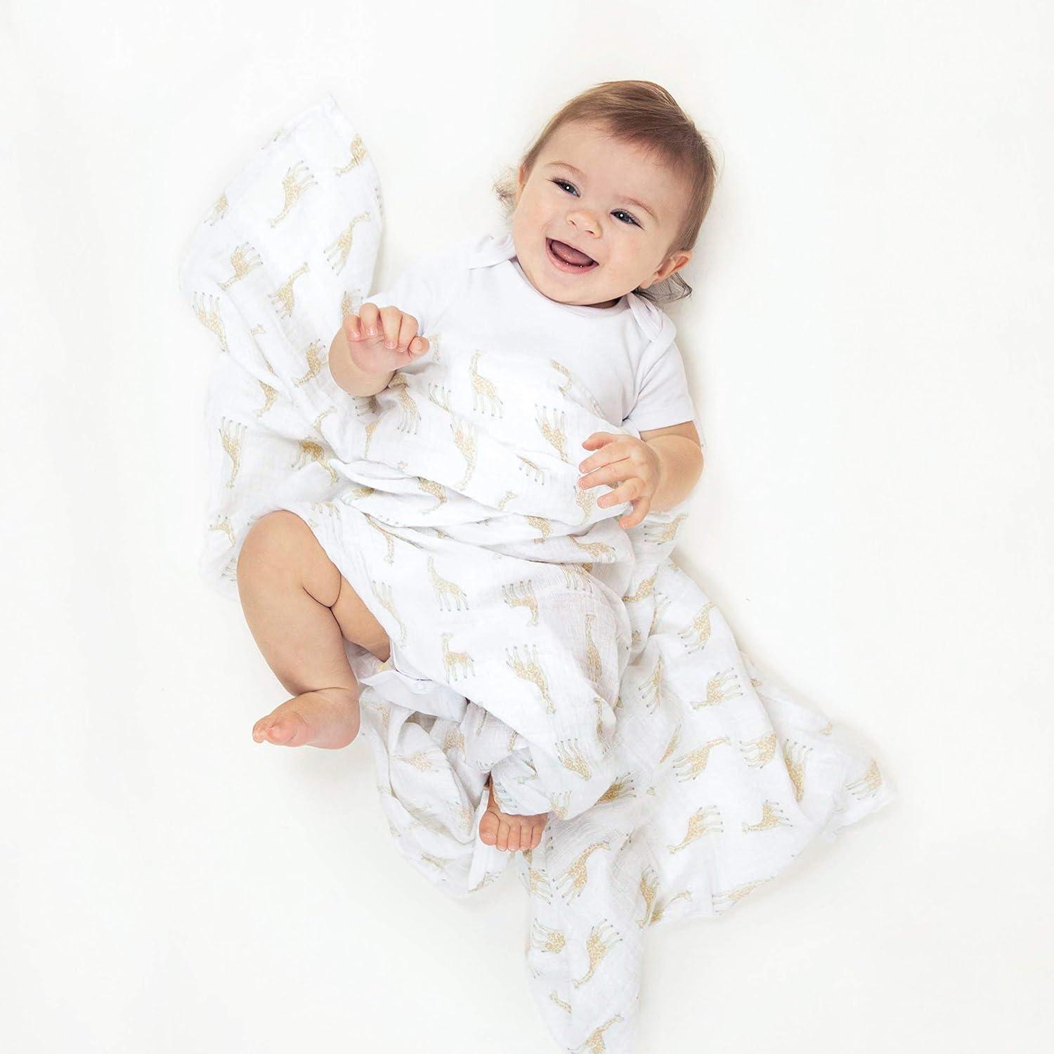 aden + anais essentials Muslin Swaddle Blankets - Natural History - 4pk