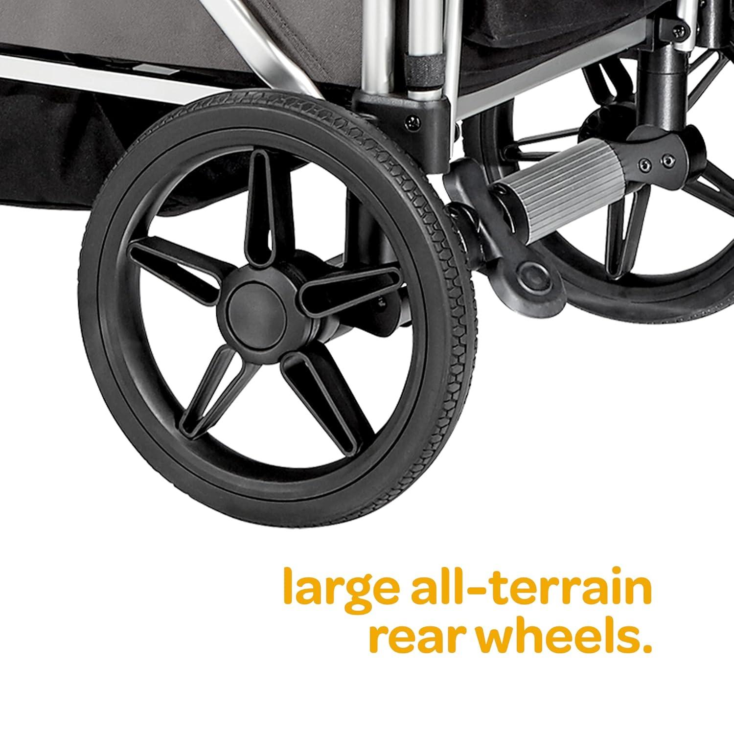 Larktale caravan - Double Seater Collapsible Wagon, All-Terrain Stroller Wagon for Kids, Baby, Toddler