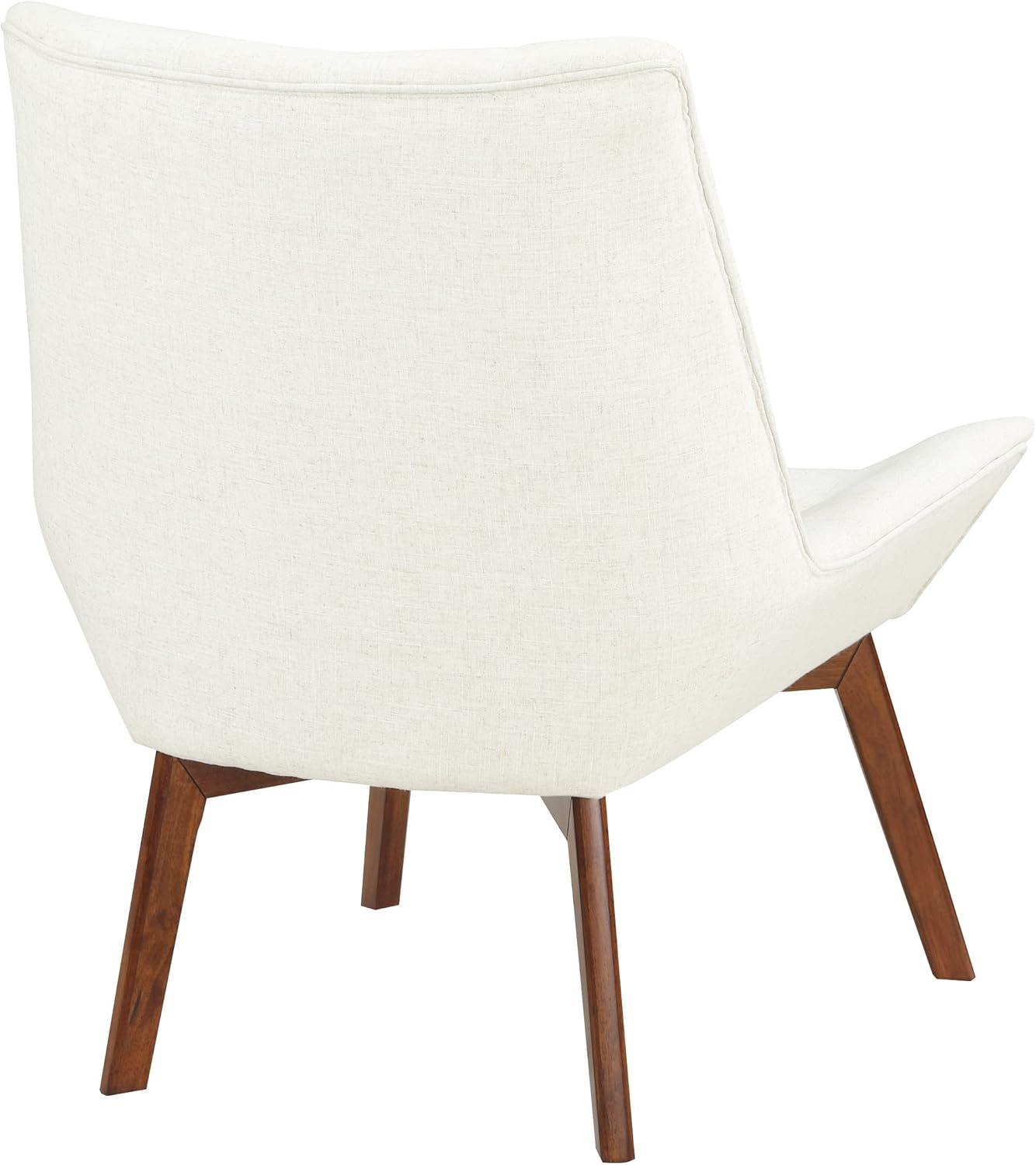 OSP Home Furnishings Shelly Tufted Chair in Linen Fabric with Coffee Legs K/D