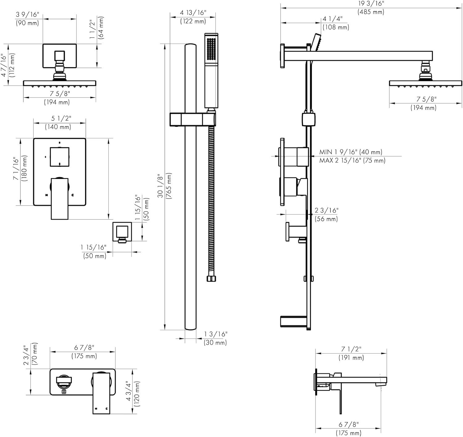 ZLINE Autograph Edition Bliss Shower System