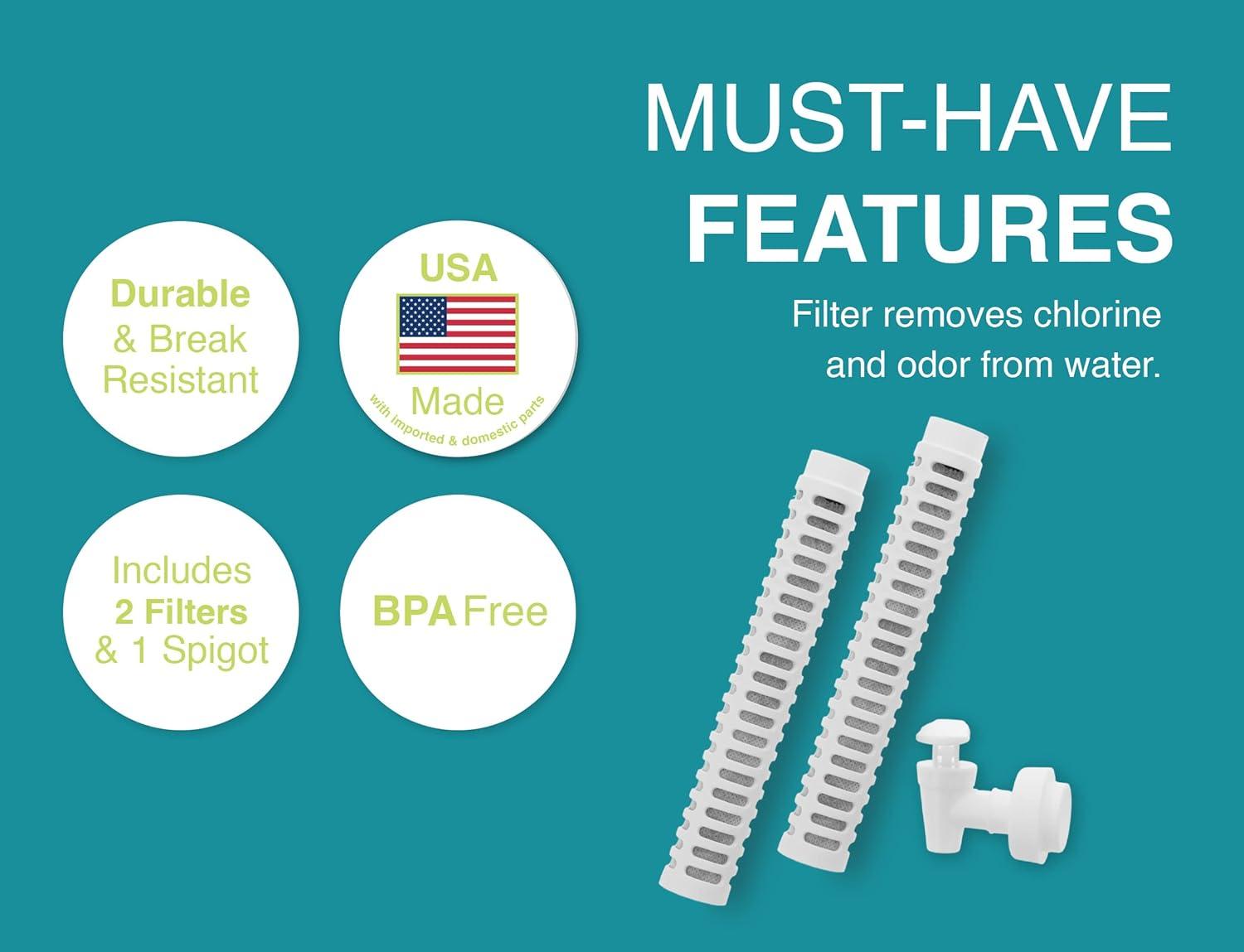 Arrow Cleara Water Filtration System Replacement Filters (2 Filters & 1 Spigot)