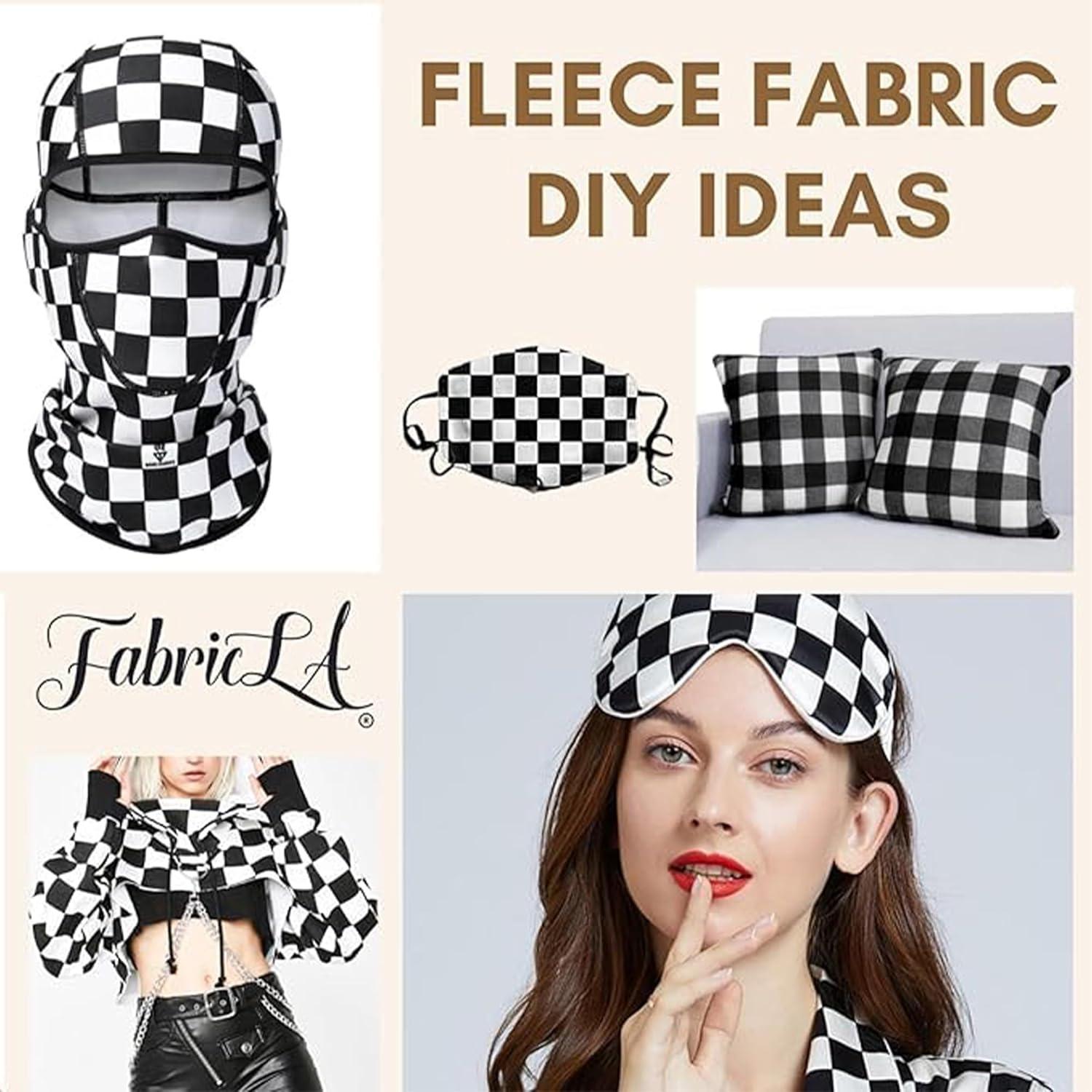 FabricLA Fleece Fabric by The Yard | 1 Yards 36" X60" Inch Wide | Soft Anti-Pill Polar Fleece | Blanket, Throw, Poncho, Pillow Cover, PJ Pants, Booties, Eye Mask - Baby Pink Small Paws