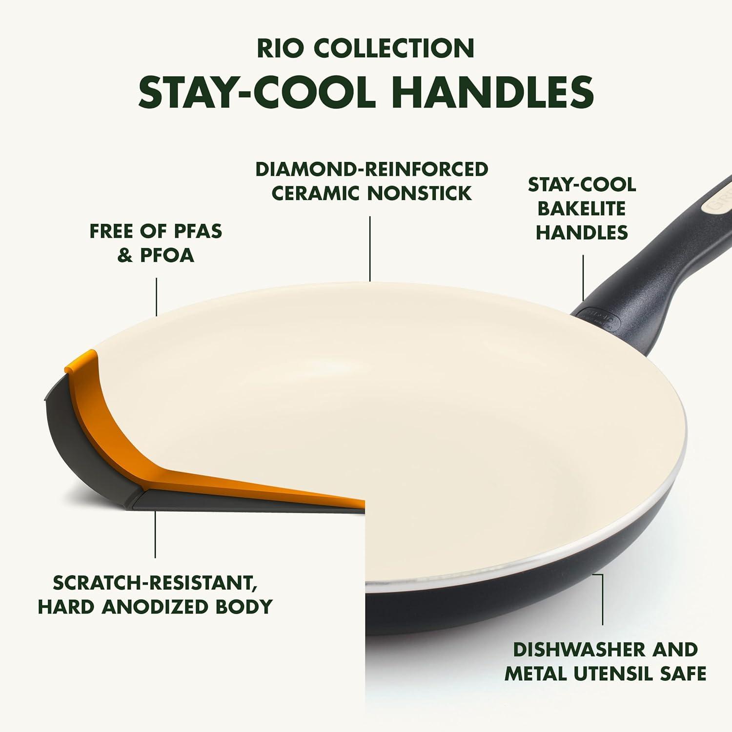 GreenPan GreenPan Rio Healthy Ceramic Nonstick 5Qt Saute Pan with Lid