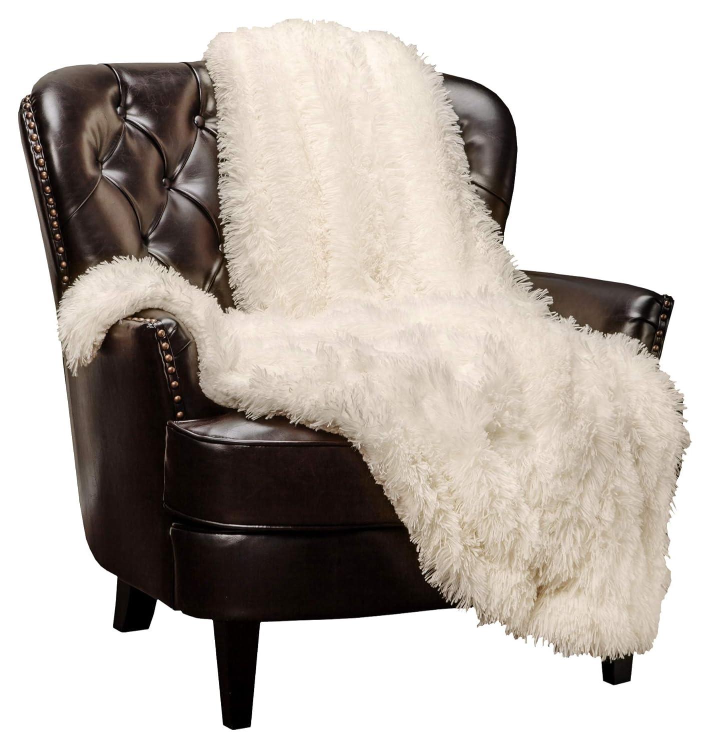 Chanasya Shaggy Shaggy Super Elegent Sherpa Long Fur Throw