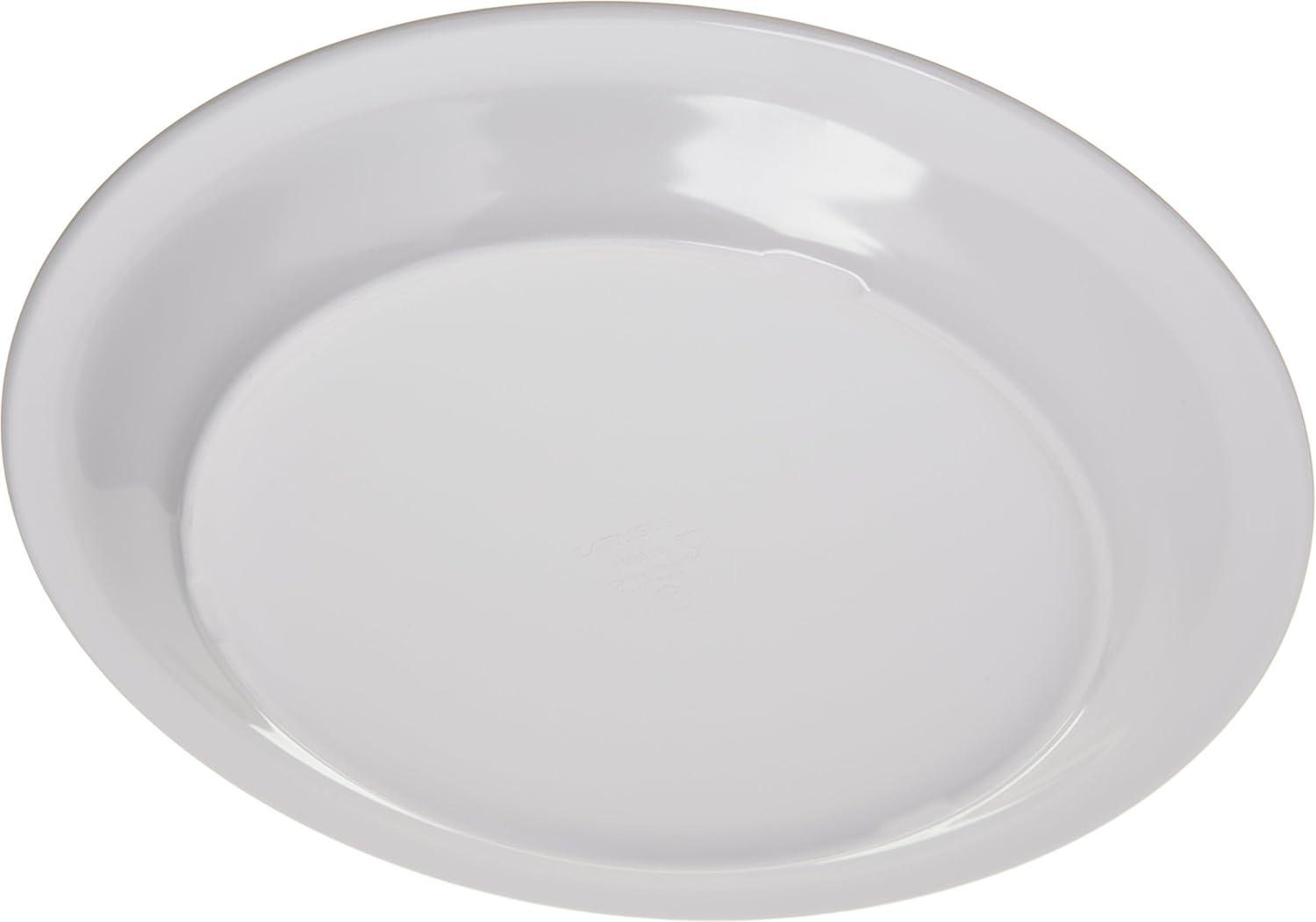 White Melamine Stain-Resistant Dinner Plate, 10.25 Inches