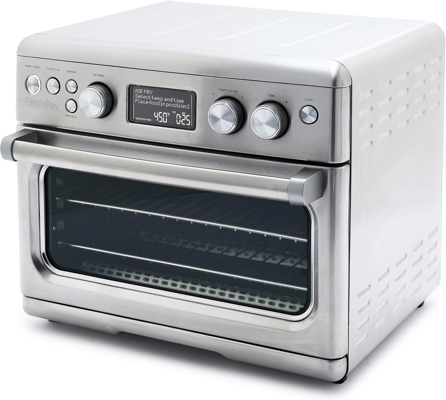 GreenPan 1 Cubic Feet Stainless Steel Convection Air Fry Oven