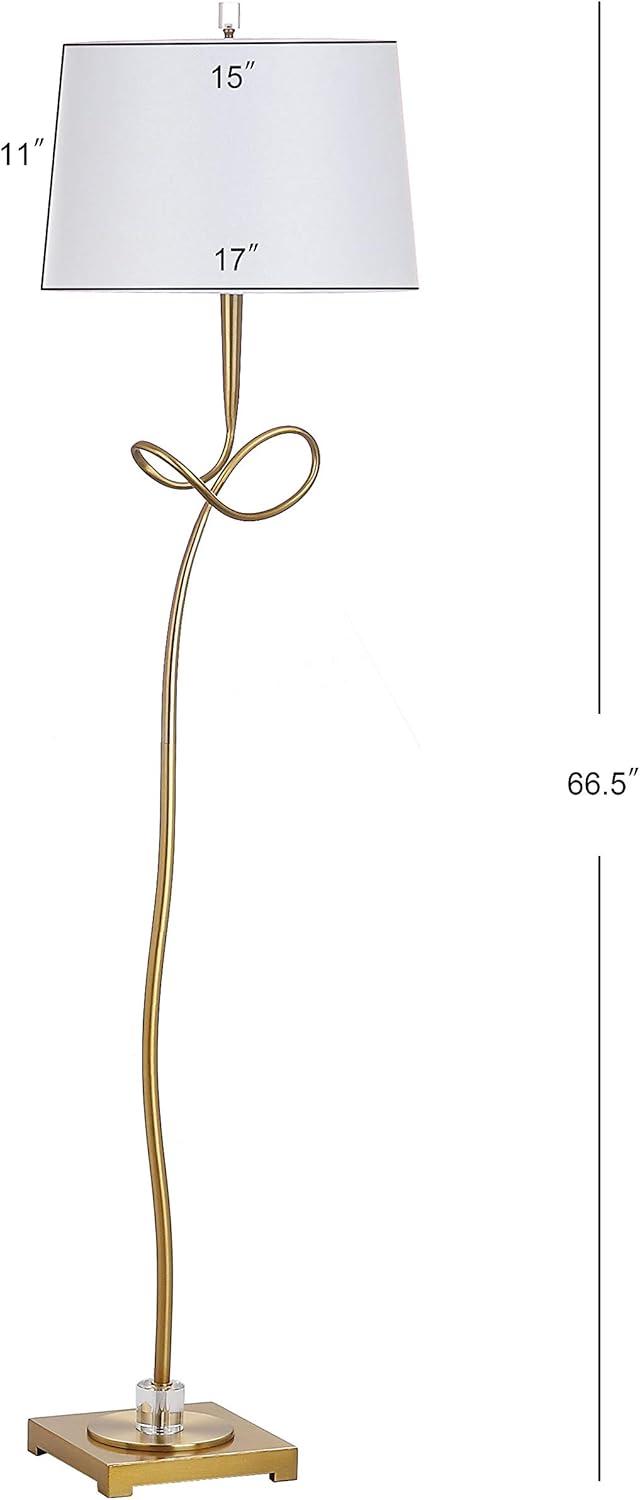 Safavieh Liana 66.5 in. H Modern Floor Lamp, Gold/Off White Shade