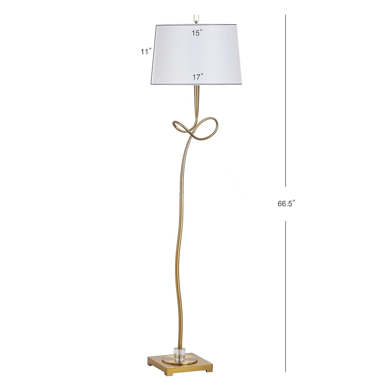 Safavieh Liana 66.5 in. H Modern Floor Lamp, Gold/Off White Shade