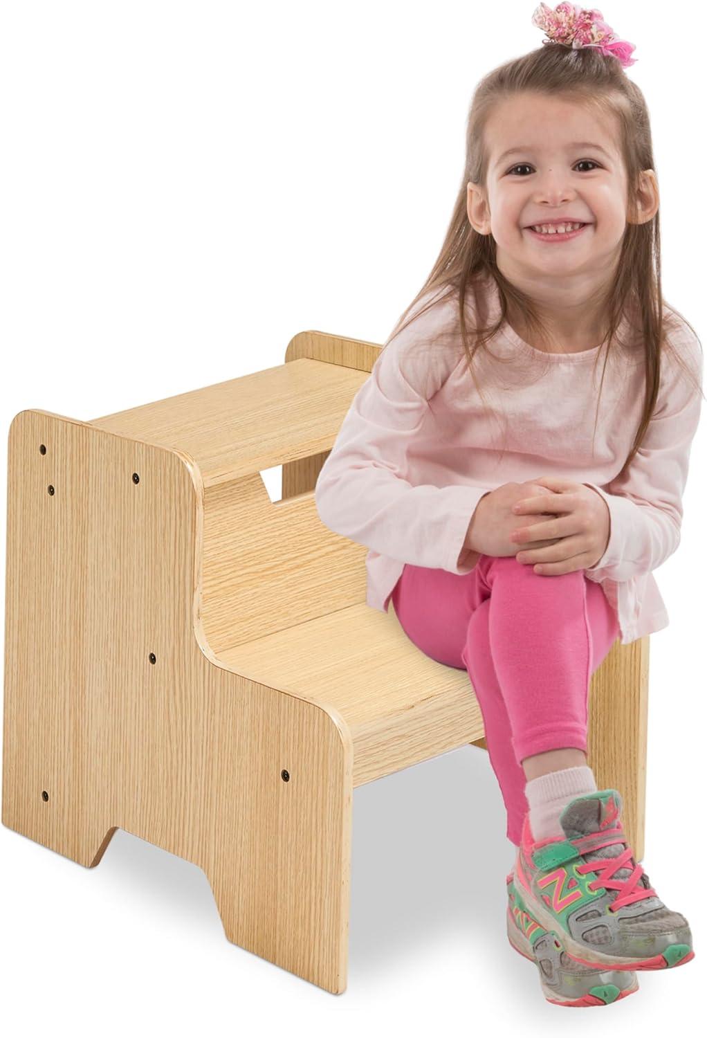 Melissa & Doug Wooden Step Stool - Natural