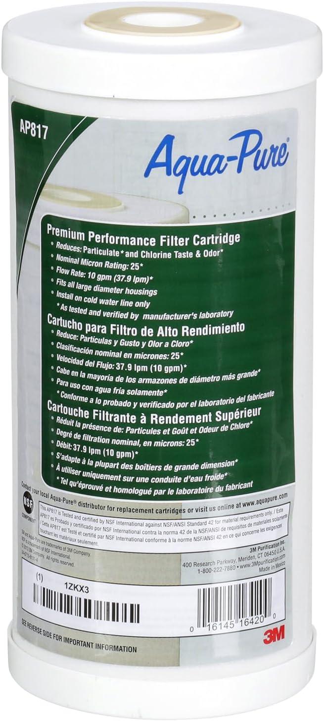 3M Aqua-Pure Whole House Large Sump Replacement Water Filter Drop-in Cartridge AP817, 5602719
