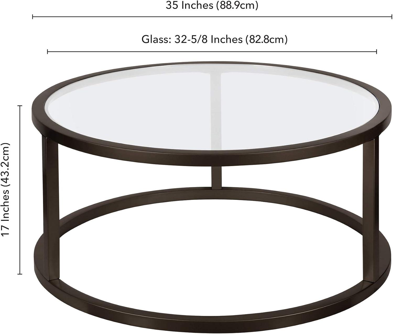 Contemporary Blackened Bronze 20" Square Glass Side Table