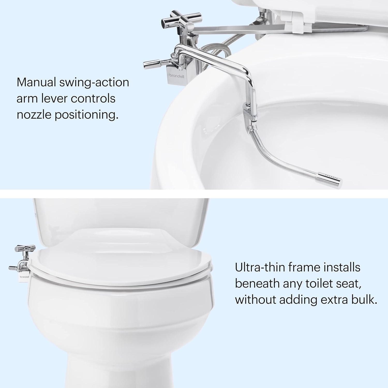 Side-Mounted All Metal Attachable Bidet with Adjustable Spray Wand, Ambient Temperature