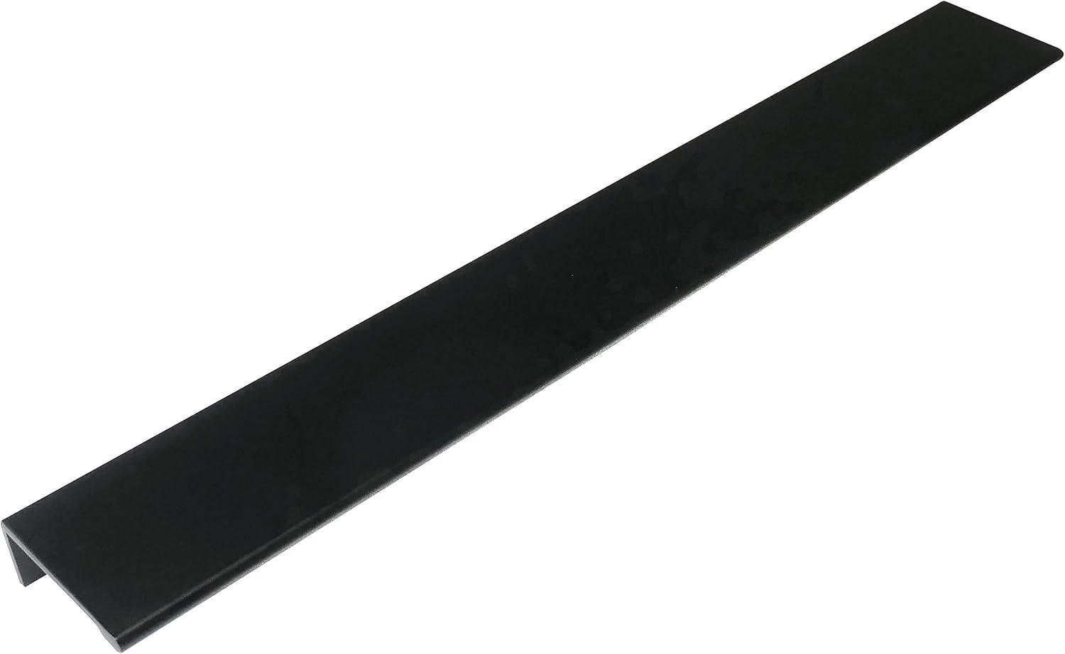 Laurey Laurey Edge Pull 12" Center-To Center Matte Black Edge Cabinet Pull