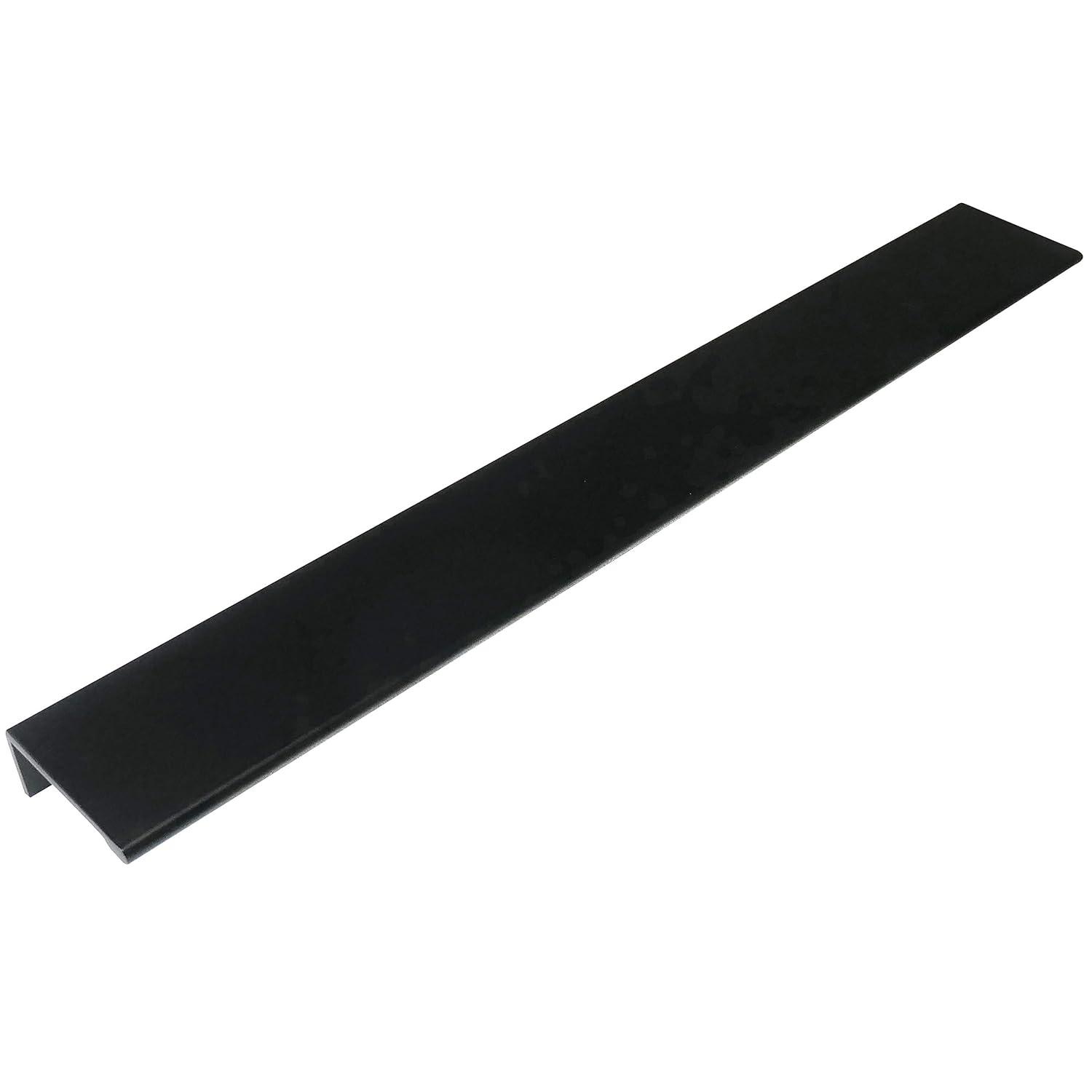 Laurey Laurey Edge Pull 12" Center-To Center Matte Black Edge Cabinet Pull