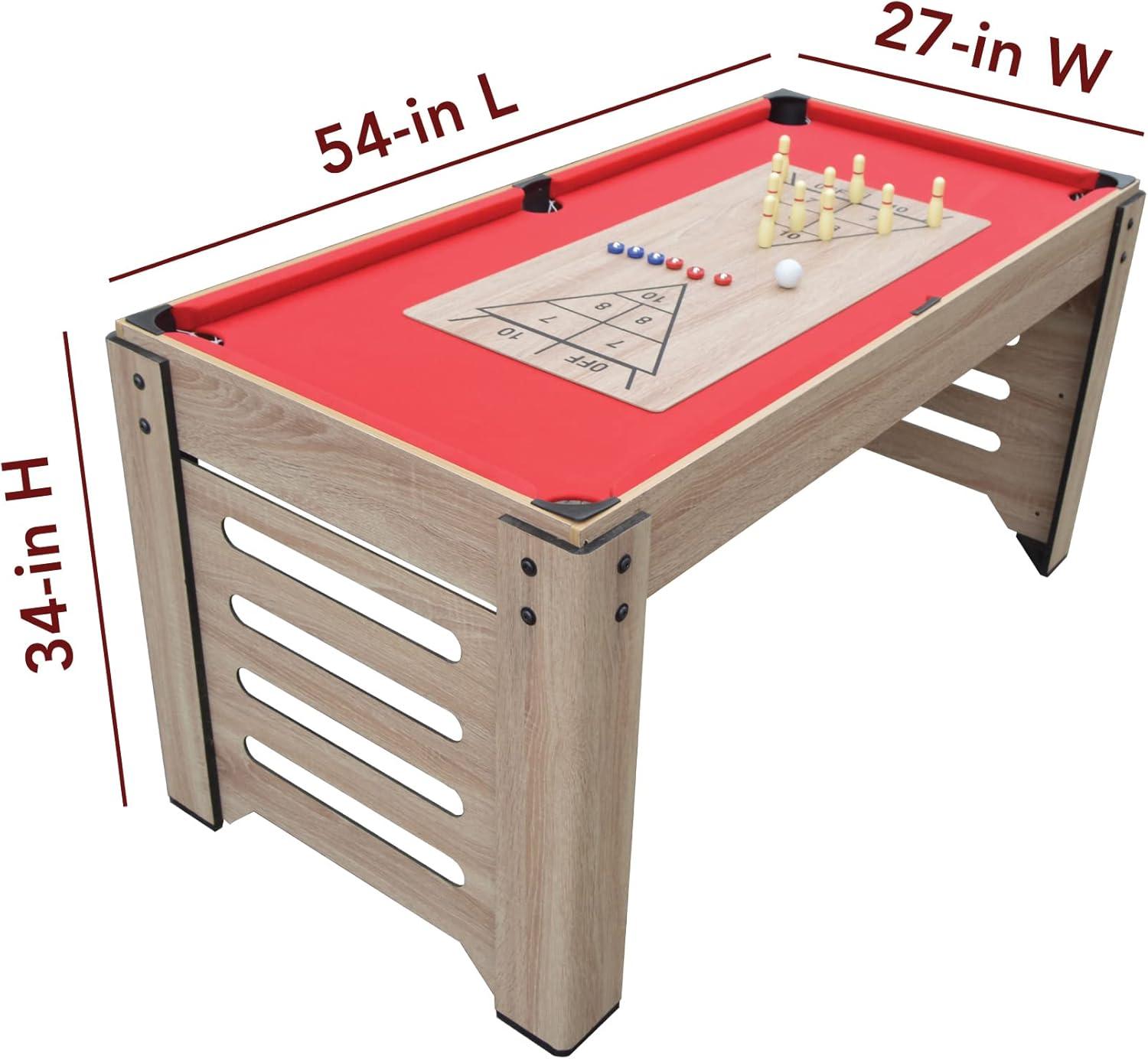 Hathaway Games Madison Multi Game Table with Foosball, Glide Hockey, Table Tennis, Billiards, Shuffleboard and Bowling
