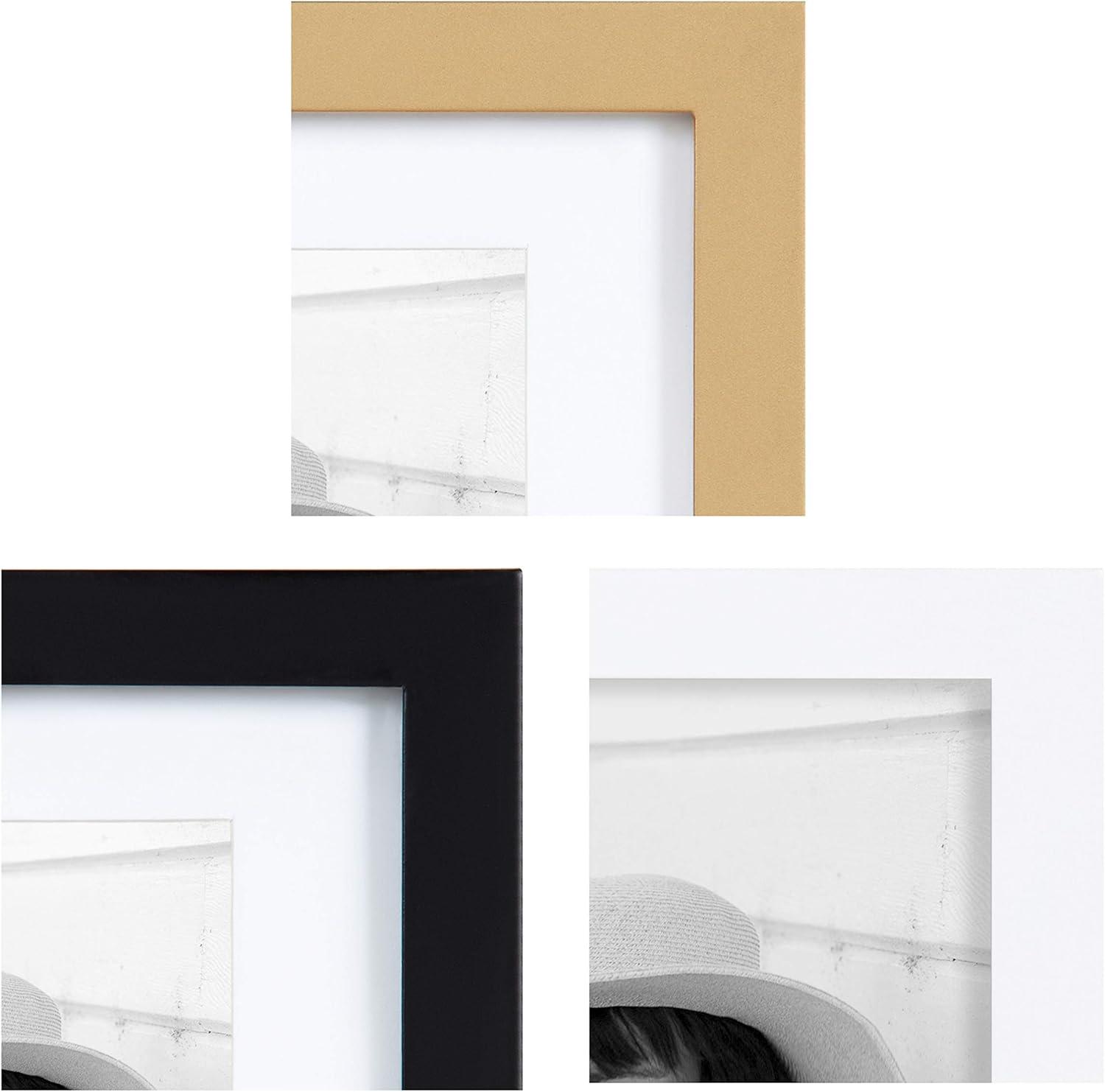 Gold and Wood 10-Piece Wall Frame Set