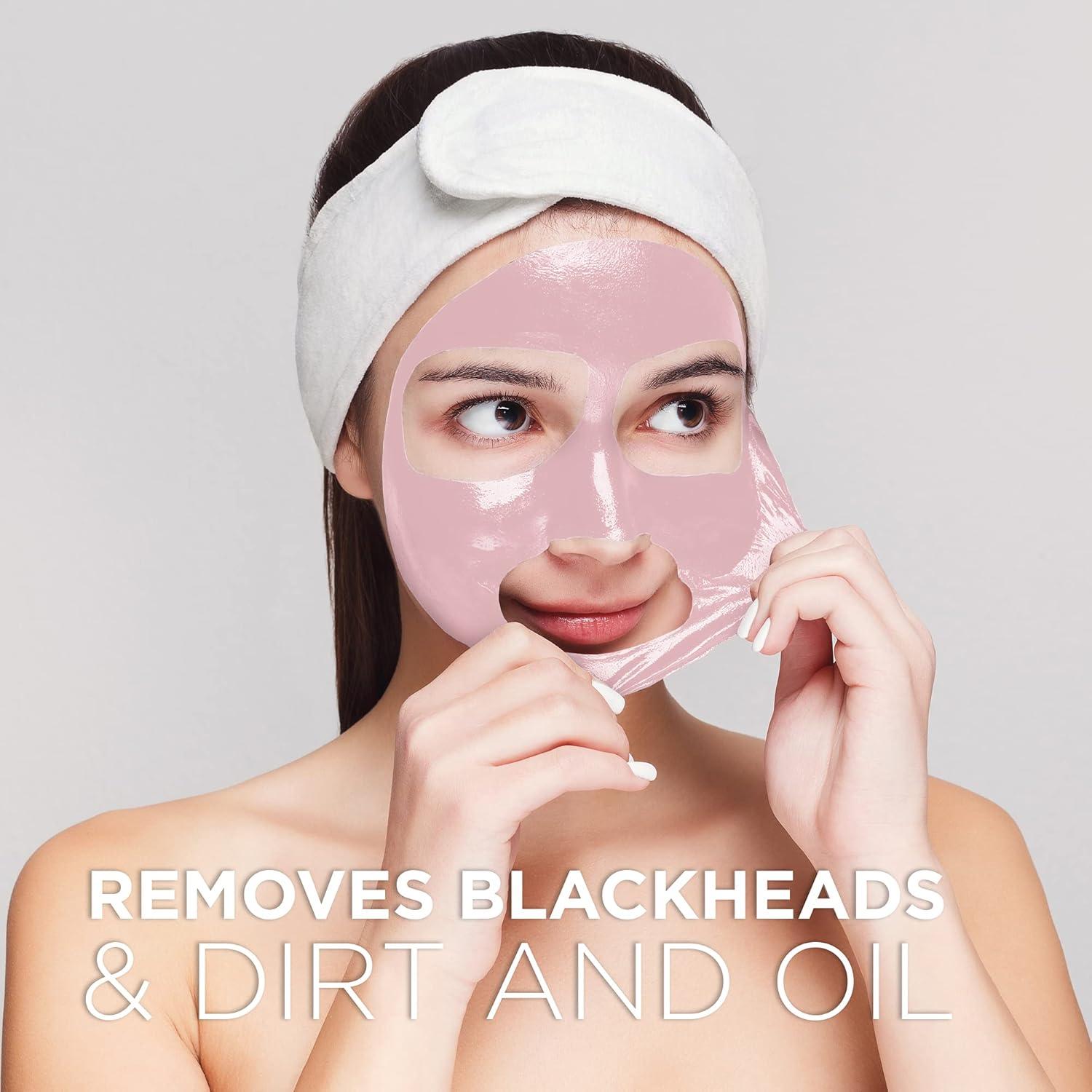 AZURE Rose Gold Metallic Sparkling Peel Off Moisturizing Face Mask - Deeply Exfoliates Blackheads & Dirt and Oil | Reduces Wrinkles, Fine Lines & Acne Scars | Repairs Uneven Skin Tone - 150mL