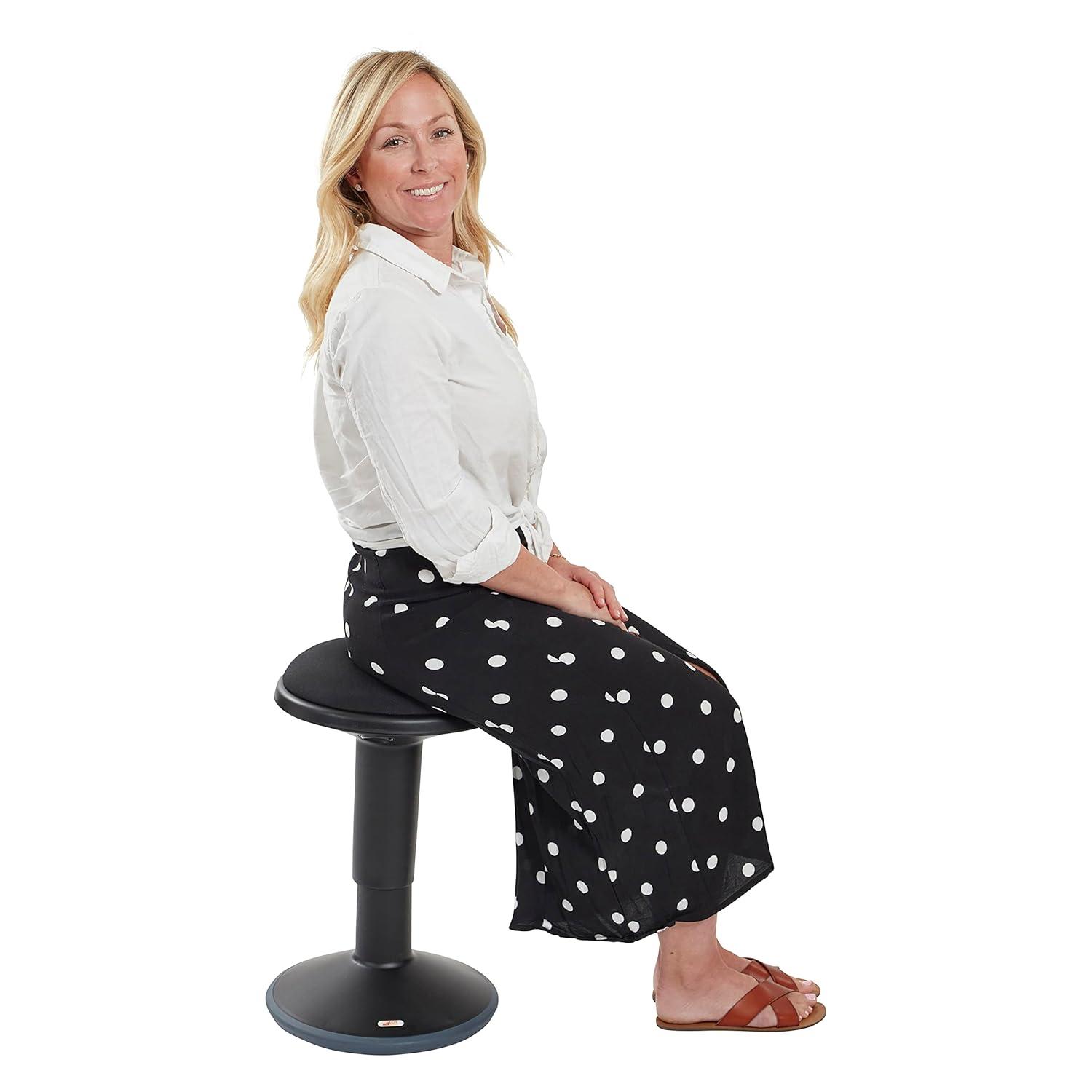 ECR4Kids SitWell Wobble Stool, Adjustable Height, Active Seating