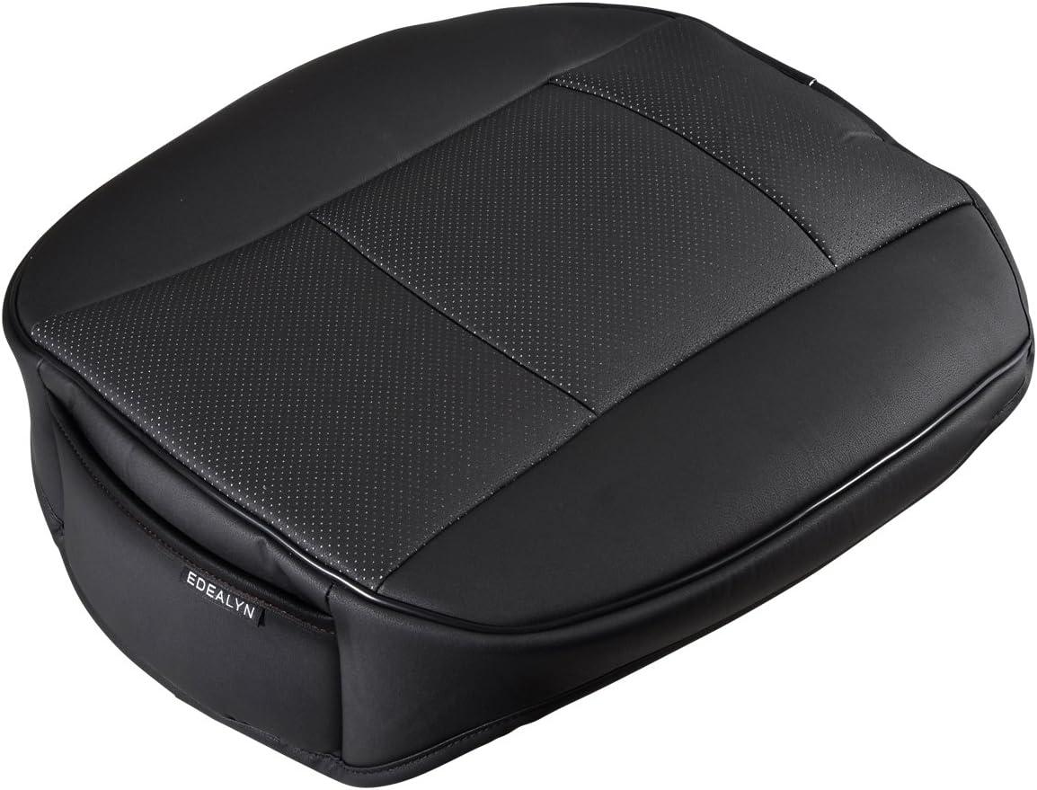 Ultra-Luxury PU Leather Car Seat Protection Cover Car Seat Cover for Most Four-Door Sedan&SUV,Single Seat Cover Without Backrest 1PCS (W 20.8× D 21× T 0.2inch) (3D-Beige)