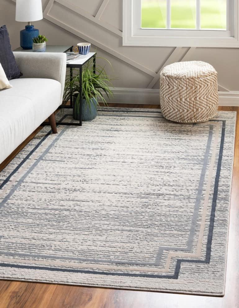 Gray Braided Handmade Synthetic 6' x 9' Abstract Rug