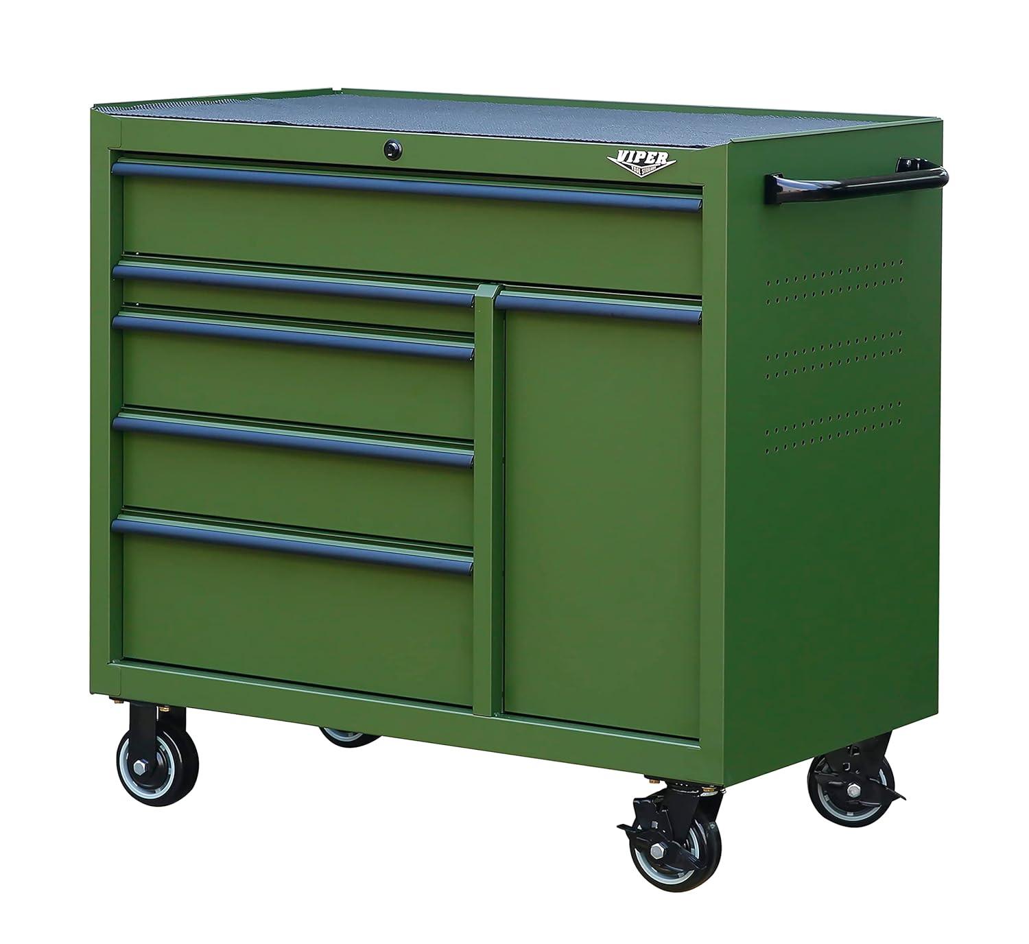 Viper Tool Storage 41.5'' W 6 -Drawer Steel Bottom Rollaway Chest with Wheels