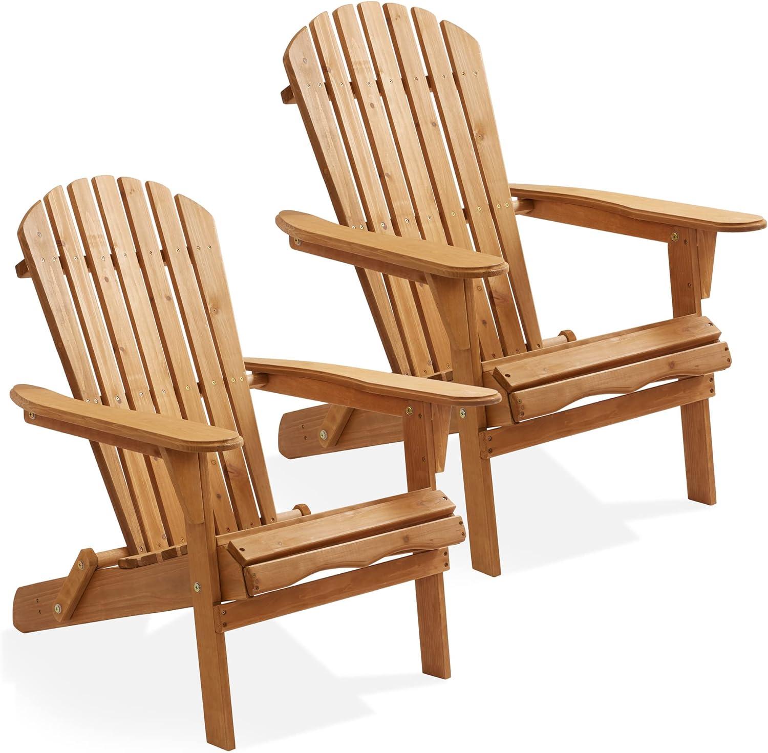 Fowles Solid Wood Folding Adirondack Chair (Set of 2)