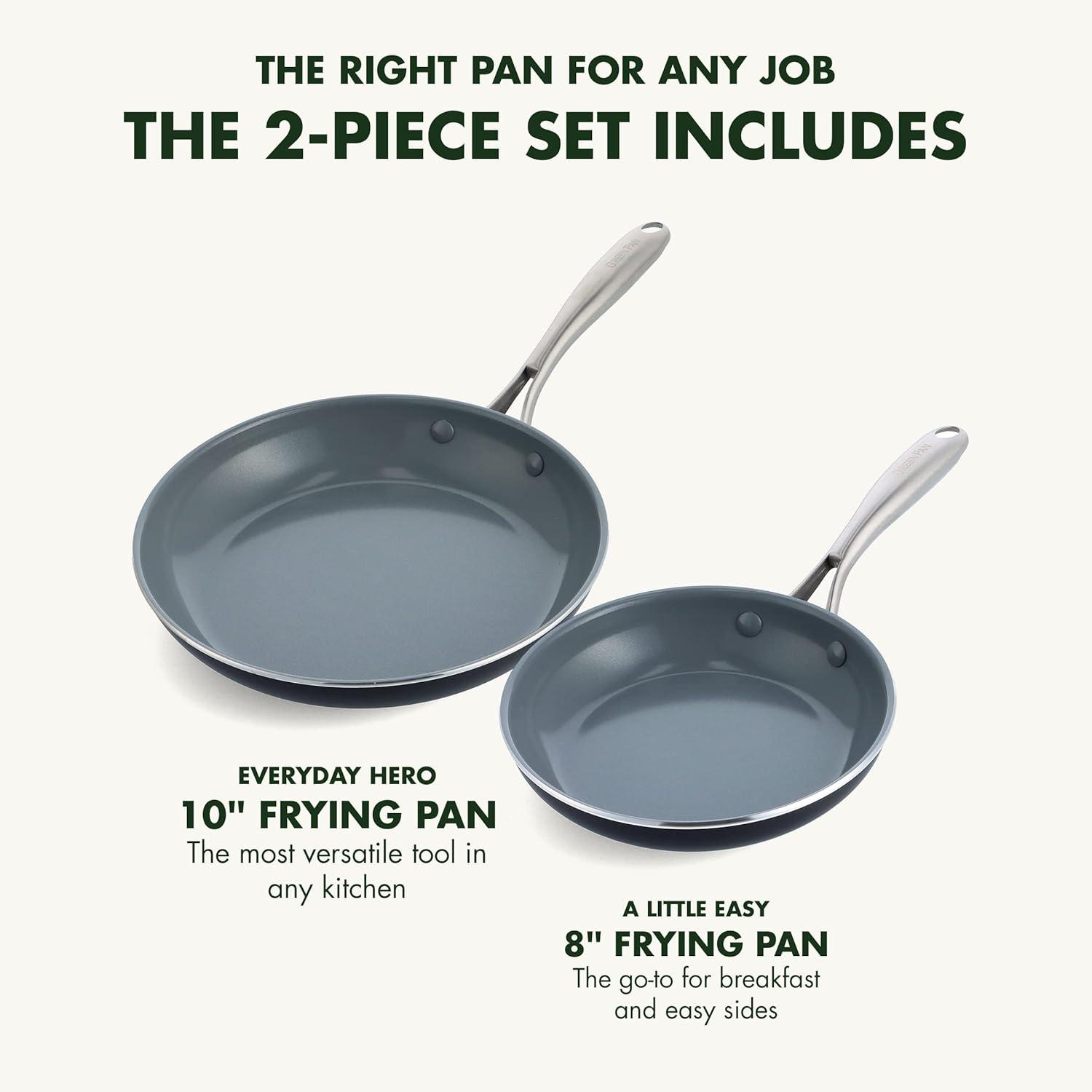 Swift Black Aluminum Ceramic Nonstick Frying Pan Set