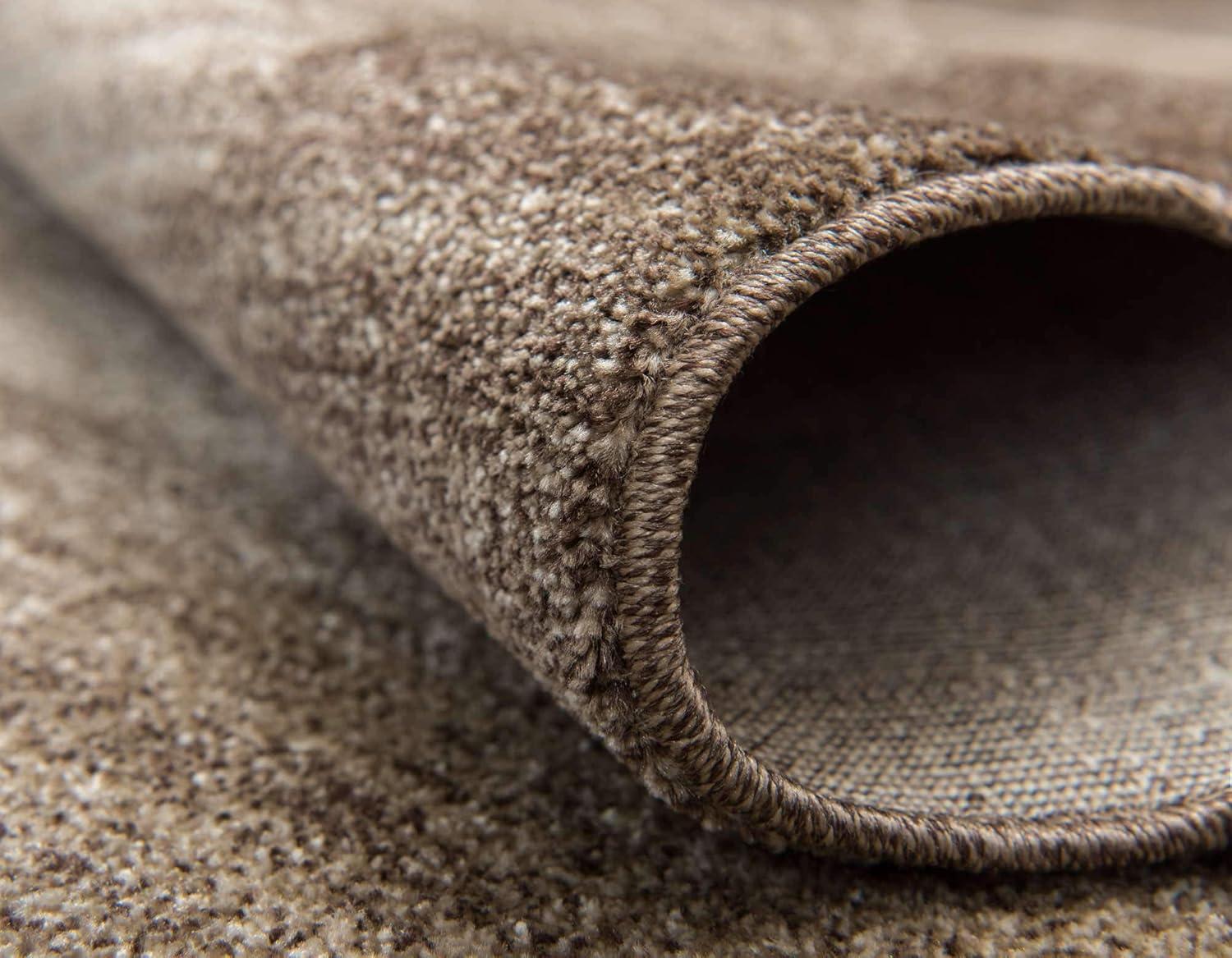 Unique Loom Del Mar Collection Area Rug - Sarah (9' x 12' Rectangle Dark Beige/Brown)
