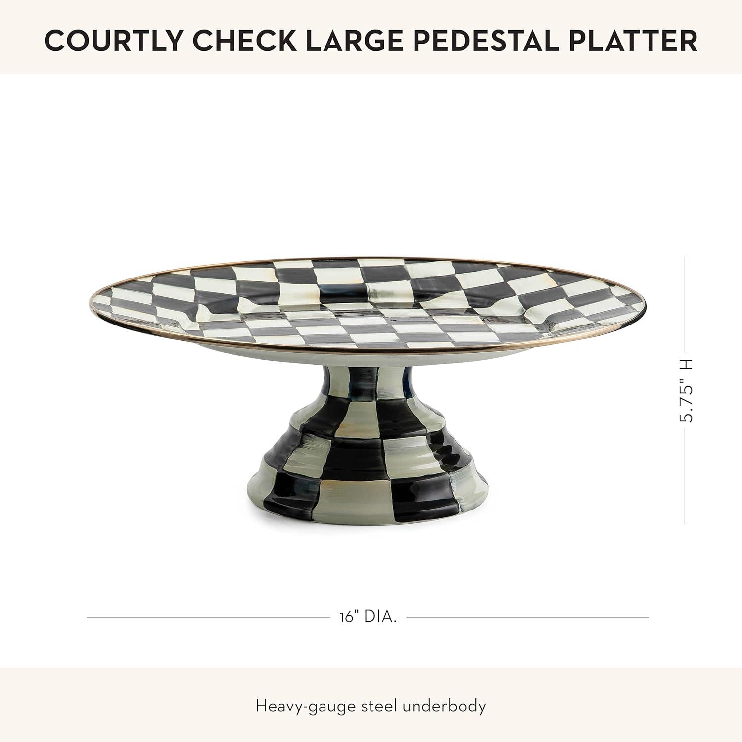 MacKenzie-Childs Courtly Check® Pedestal Platter