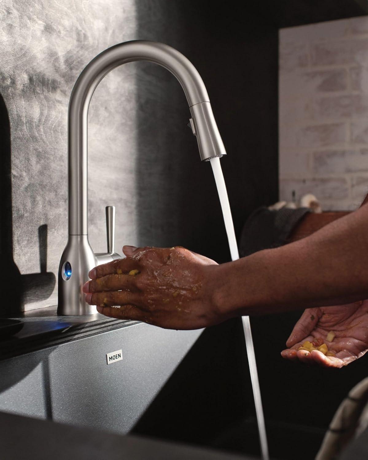 Moen Adler MotionSense Wave Single Handle Pulldown Kitchen Faucet with Power Clean Technology