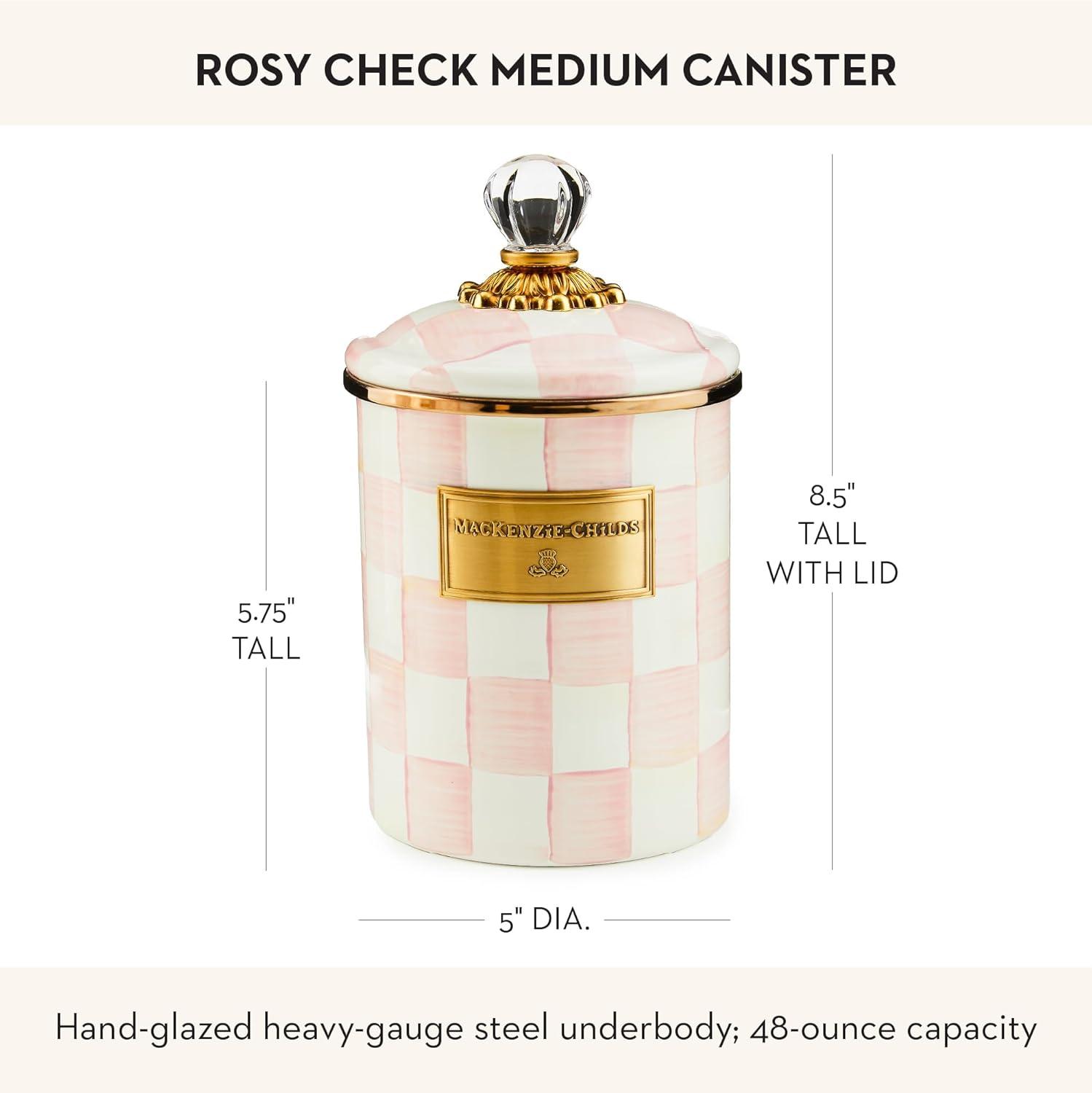 MacKenzie-Childs Rosy Check Kitchen Canisters & Storage Jars