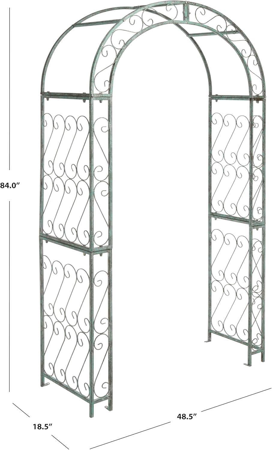 Pagan 48.5'' W x 18.5'' D Iron Arbor in Green