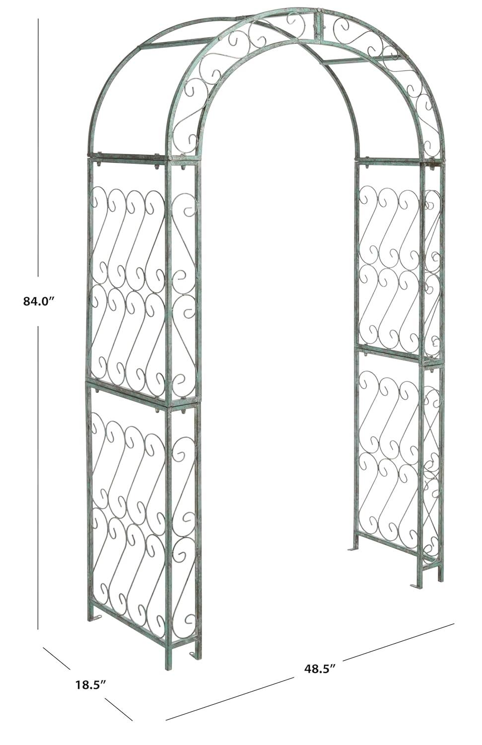 Pagan 48.5'' W x 18.5'' D Iron Arbor in Green
