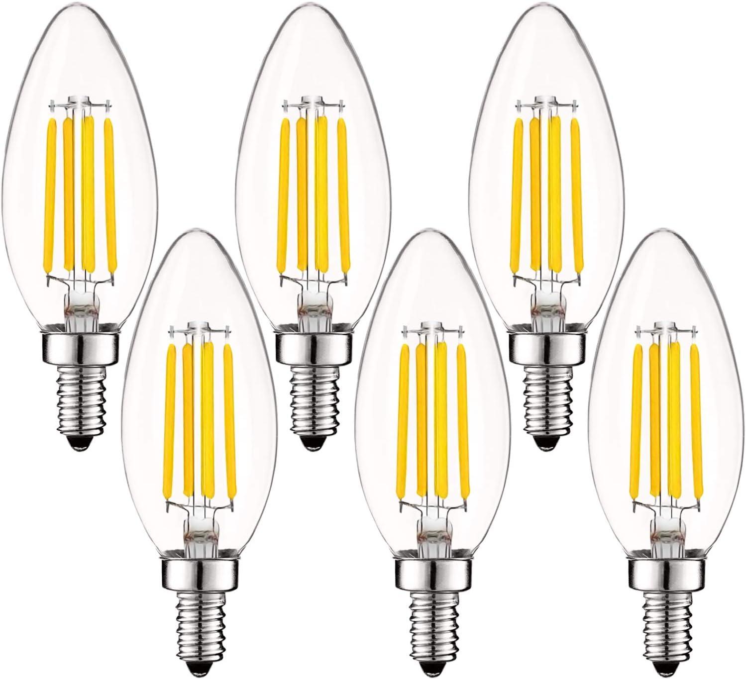 Equivalent B11 E12/Candelabra Dimmable 3500K LED Bulb