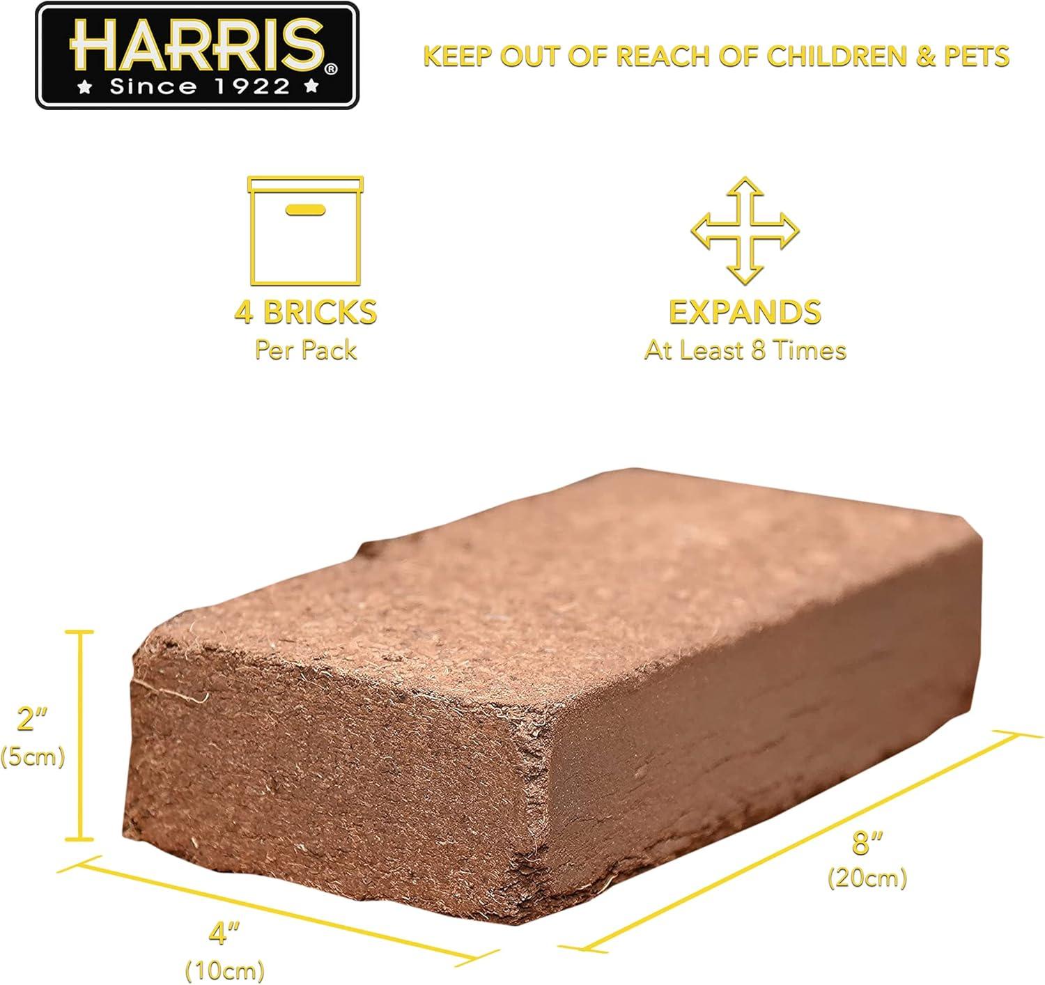 Harris COCO-4 Coco Coir Coconut Fiber Potting Mix - 4 lbs - Case of 4