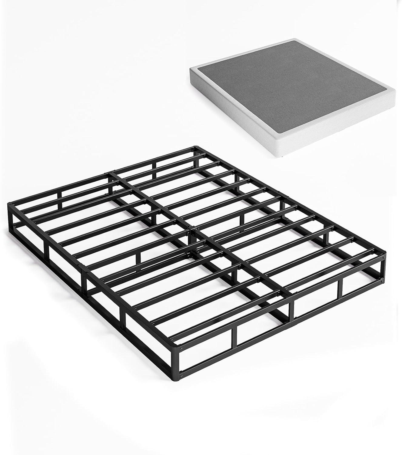 7 in. H Twin Box Spring, Heavy-Duty Metal Structure with Fabric Cover, Easy Assembly, Mattress Foundation