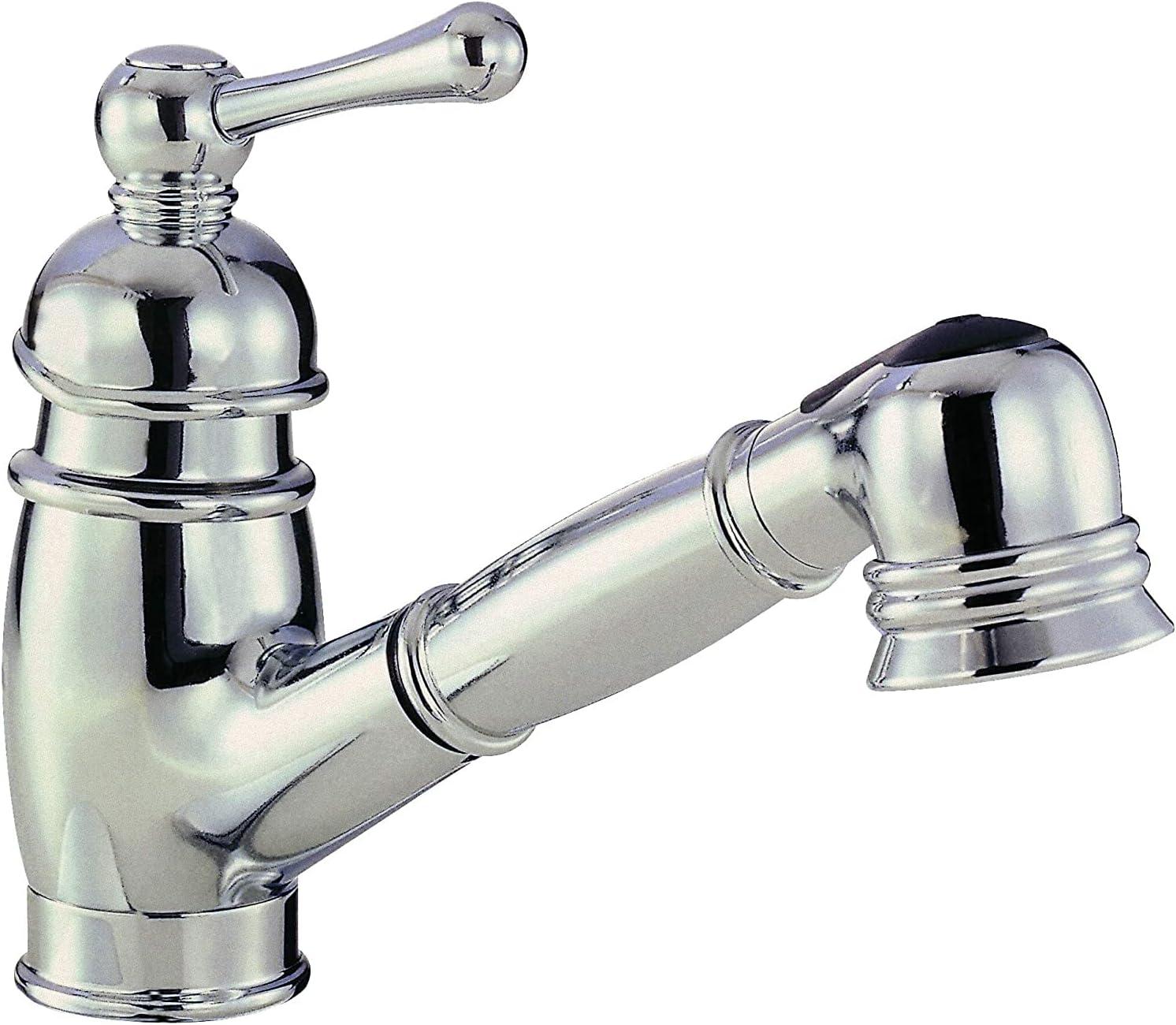 Opulence 1H Pull Out Single Handle Kitchen Faucet with Side Spray