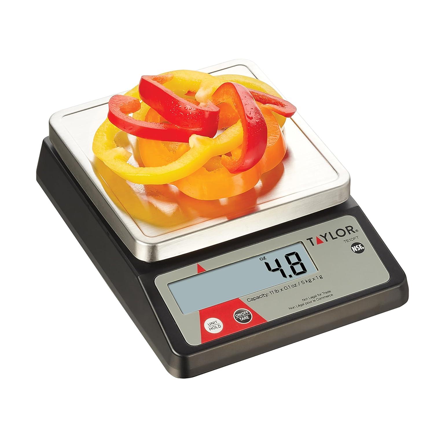 Taylor TE10FT Food Service 11-Pound Stainless Steel Digital Scale