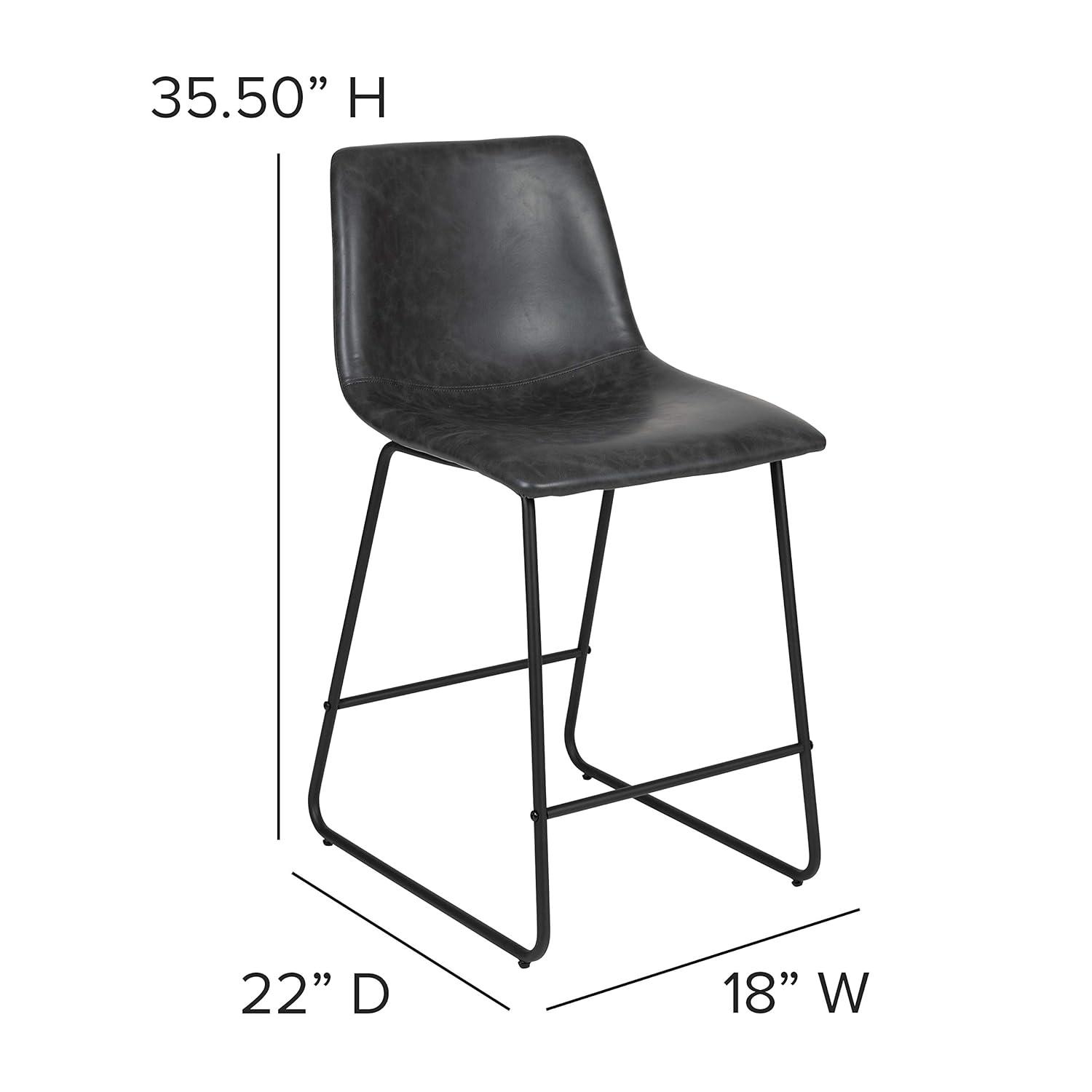 Flash Furniture Ringel Upholstered Counter Stool with Metal Frame