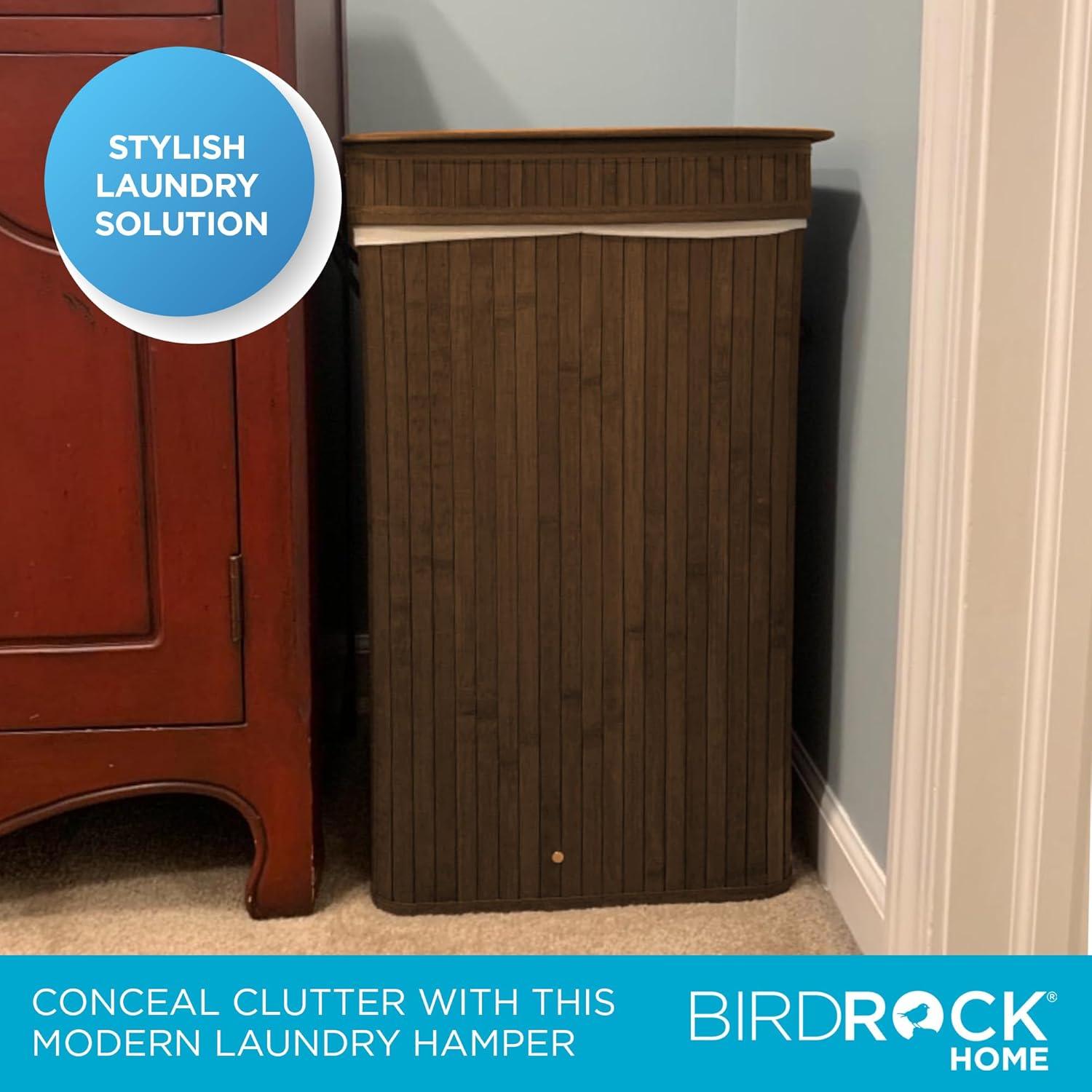 BirdRock Home Bamboo Laundry Hamper with Handles