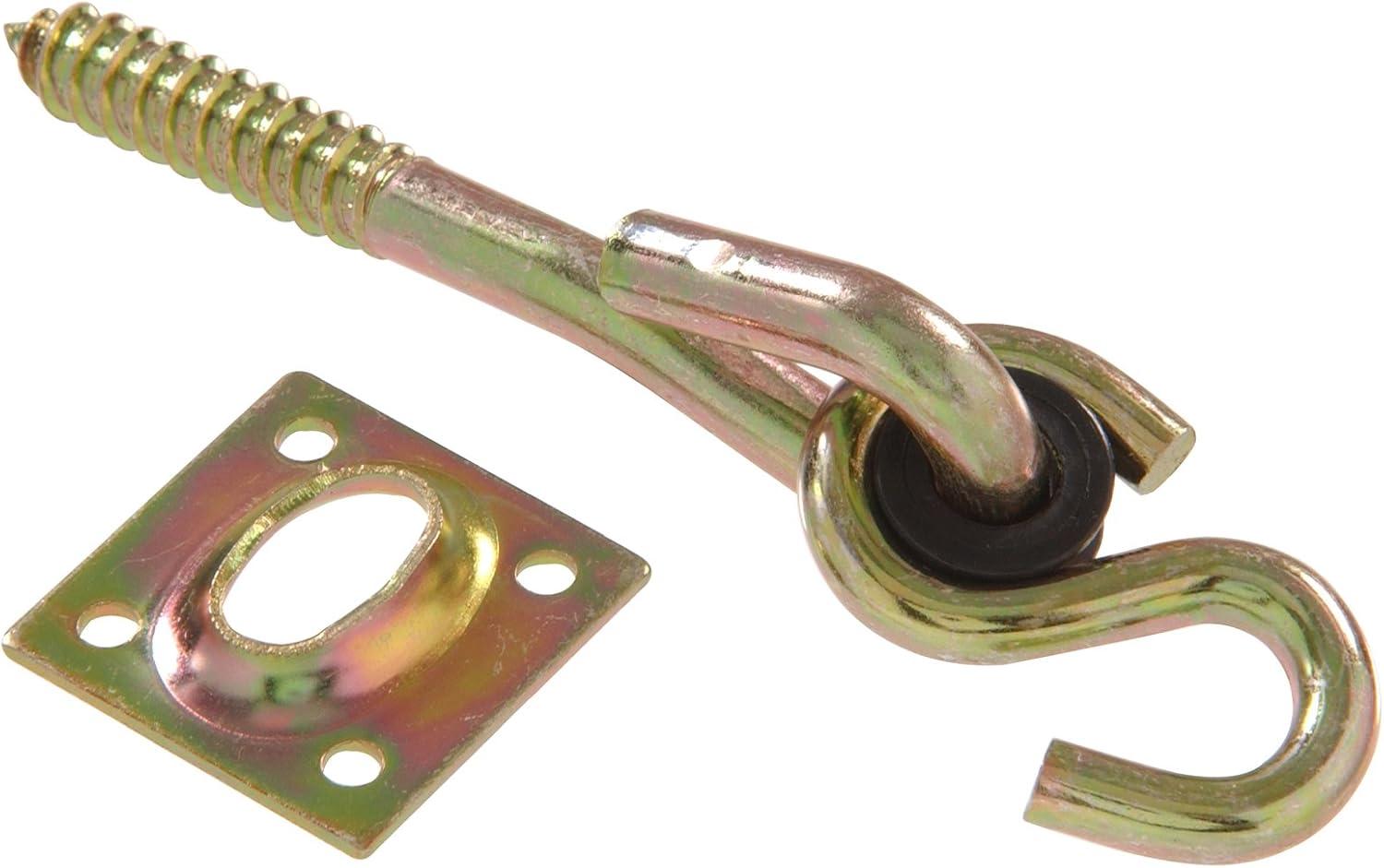 Zinc and Yellow Dichromate Swing Hook Kit with Lag Screws