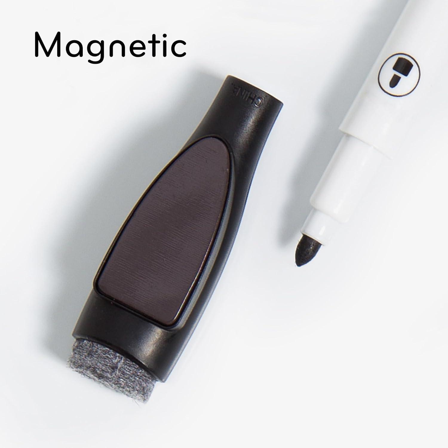 U Brands Magnetic Dry Erase Markers Chisel Tip, Assorted Colors, 6 Count