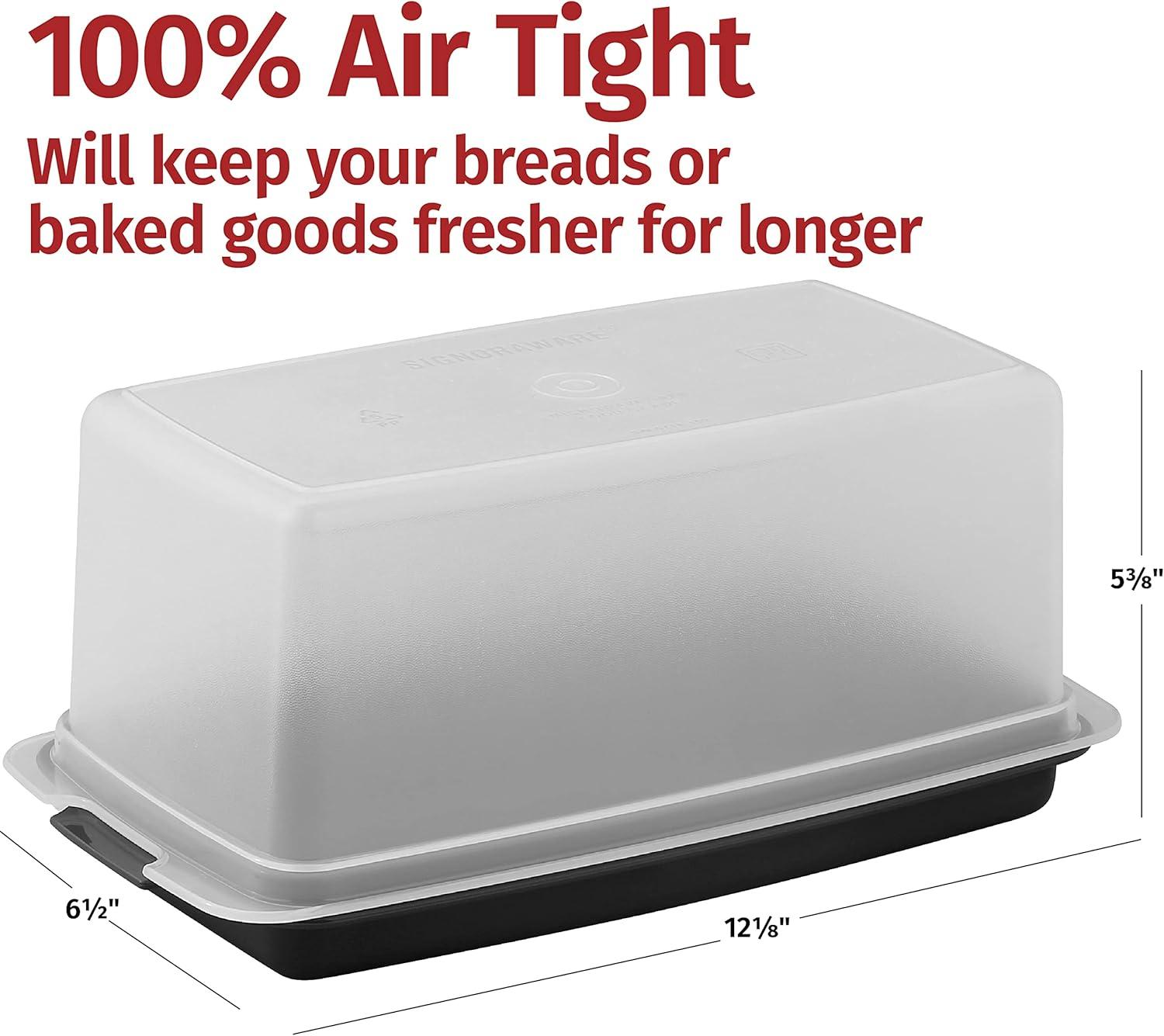 Signora Ware Plastic Spill-Proof Airtight Bread Box