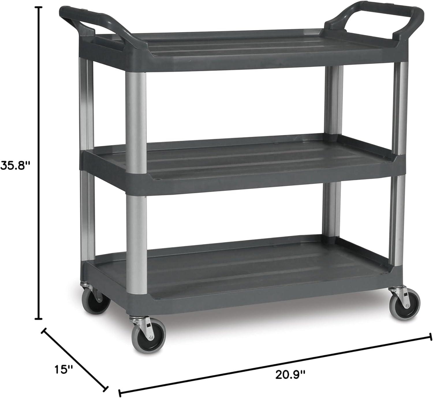 Rubbermaid Commercial Utility Cart,300 lb. Load Cap., PE FG409100GRAY