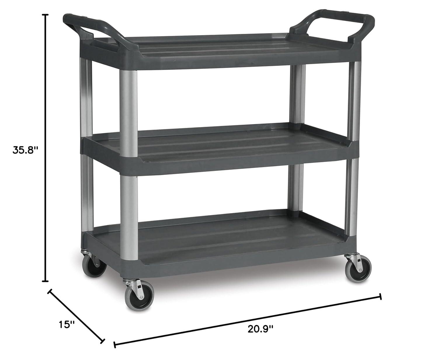 Rubbermaid Commercial Utility Cart,300 lb. Load Cap., PE FG409100GRAY