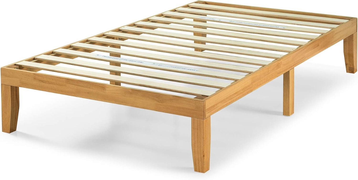 Moiz 14" Wood Platform Bed Frame Natural - Zinus