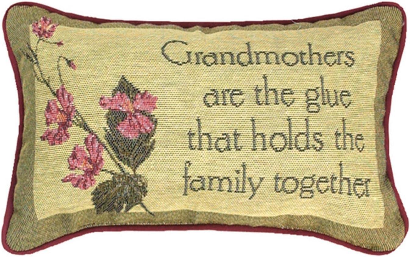 Manual 12.5 x 8.5-Inch Decorative Throw Pillow, Grandmothers Are the Glue