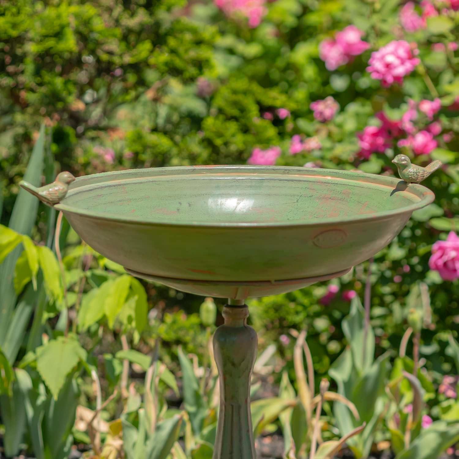 Ophelia & Co. Mattison Metal Pedestal Birdbath